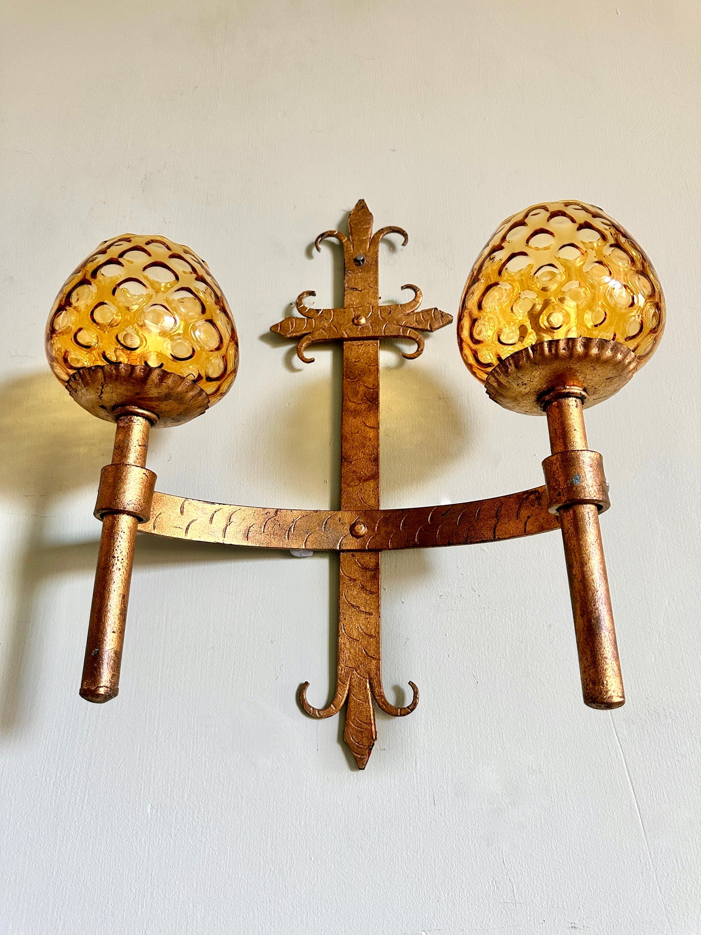 Pair Of Spanish Gothic Style Wall Lights