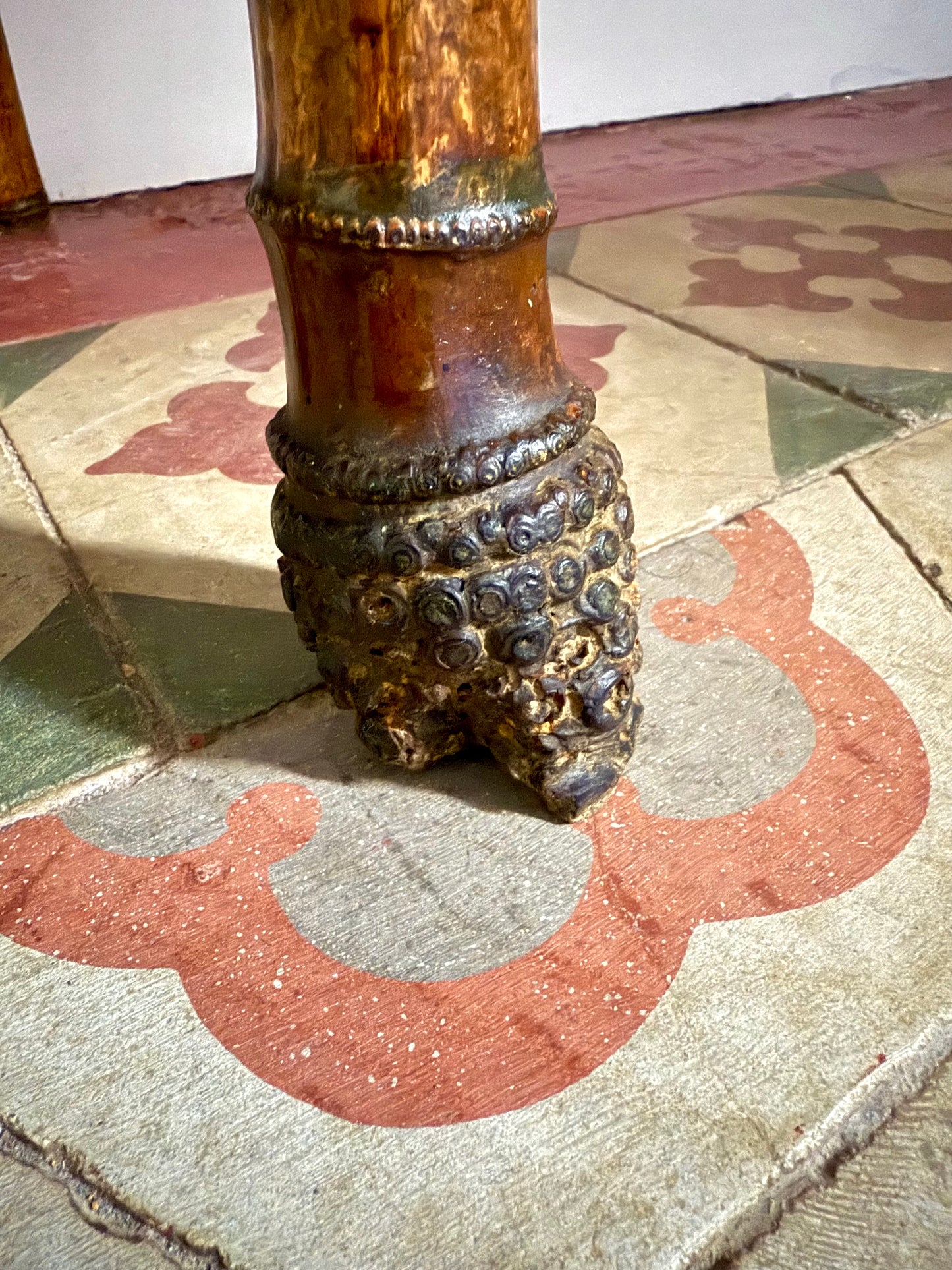 C19th French Bamboo & Marble Washstand