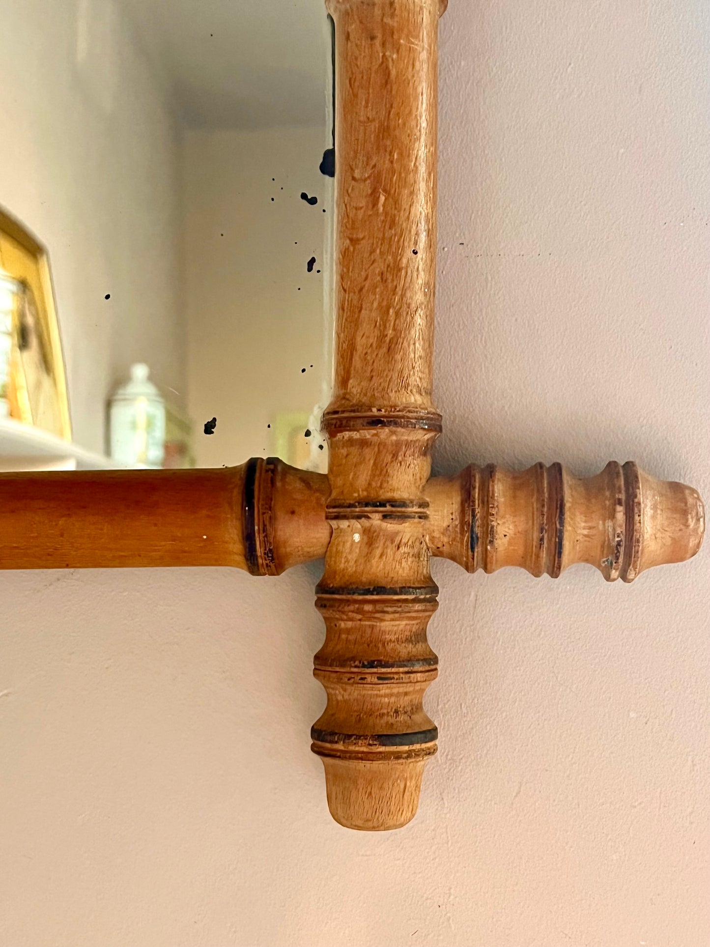 C19th French Faux Bamboo Mirror