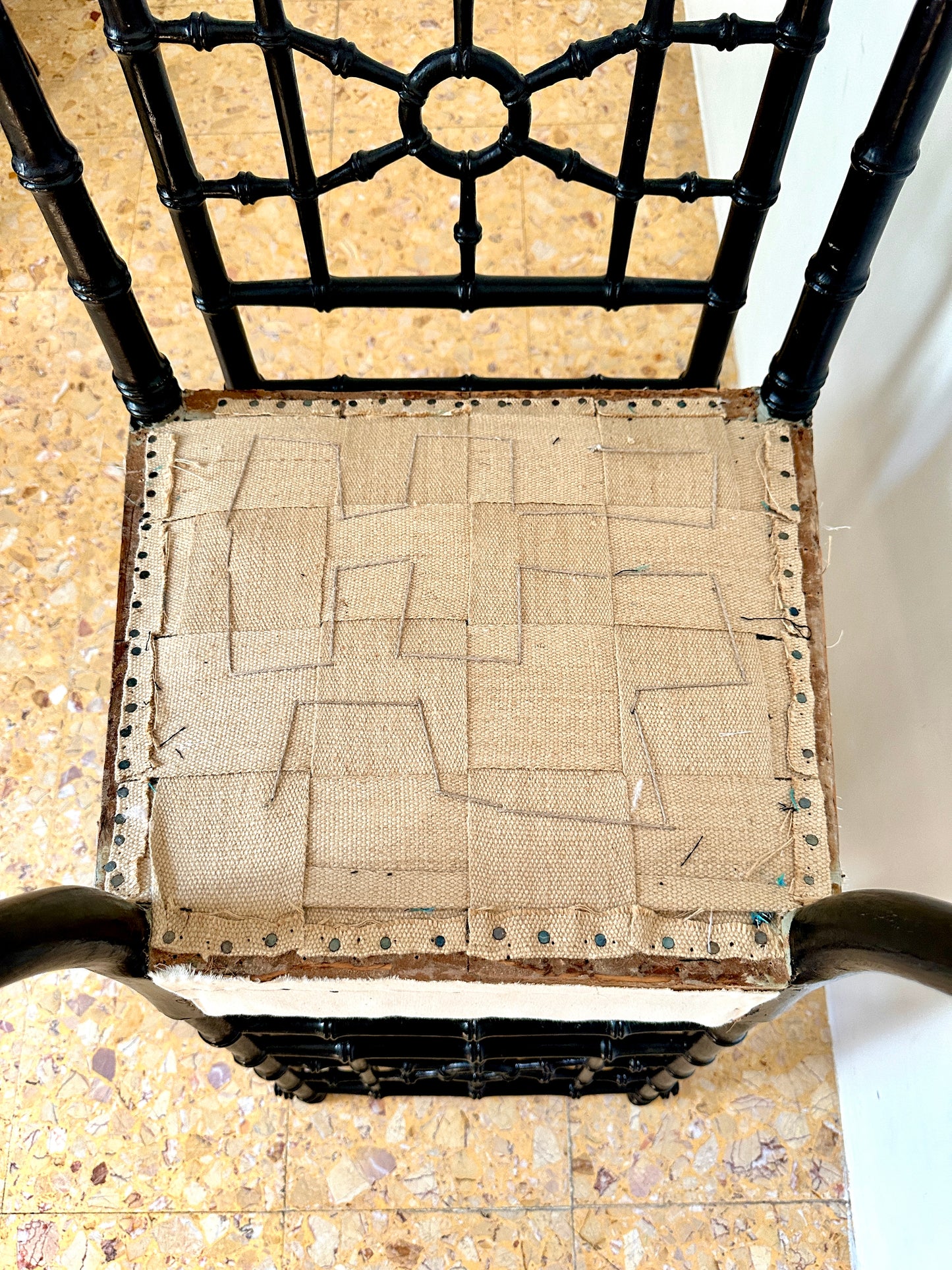 Set Of Lightly Lacquered Napoleon III Faux Bamboo Chairs