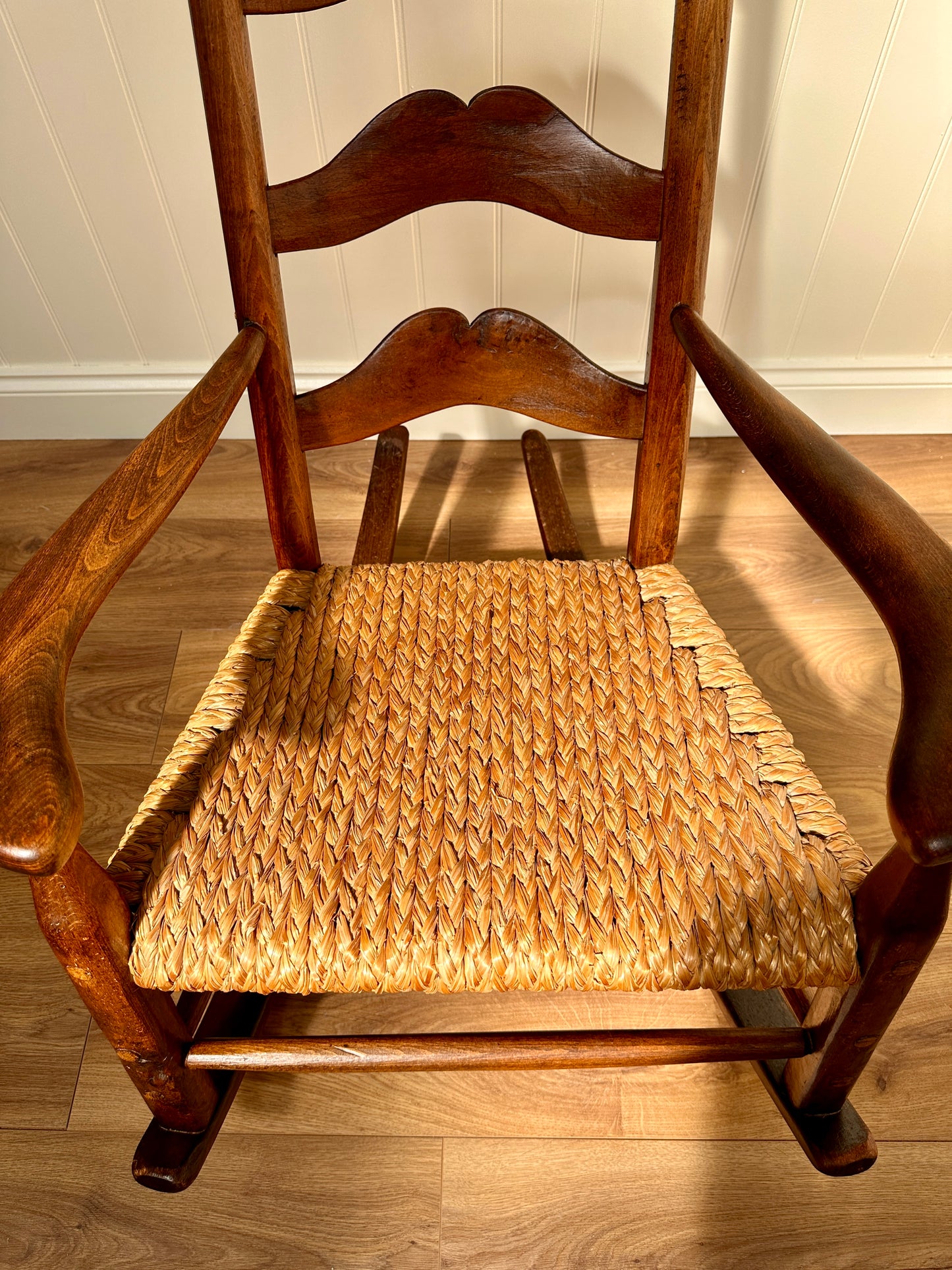 C19th Provençal Rush Seat Rocking Chair