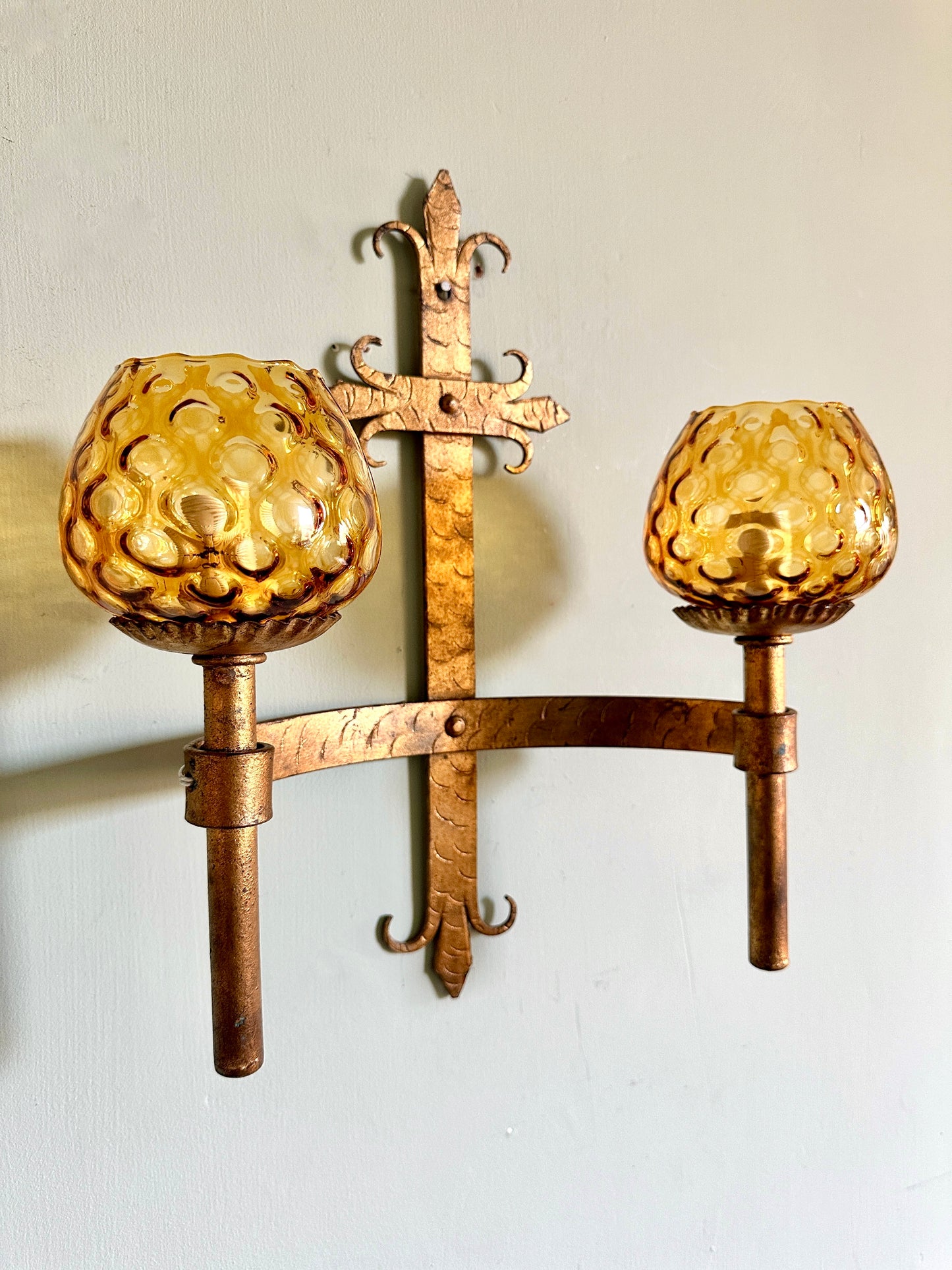 Pair Of Spanish Gothic Style Wall Lights