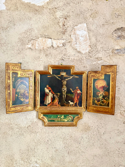 Early C20th Religious Giltwood Polyptych