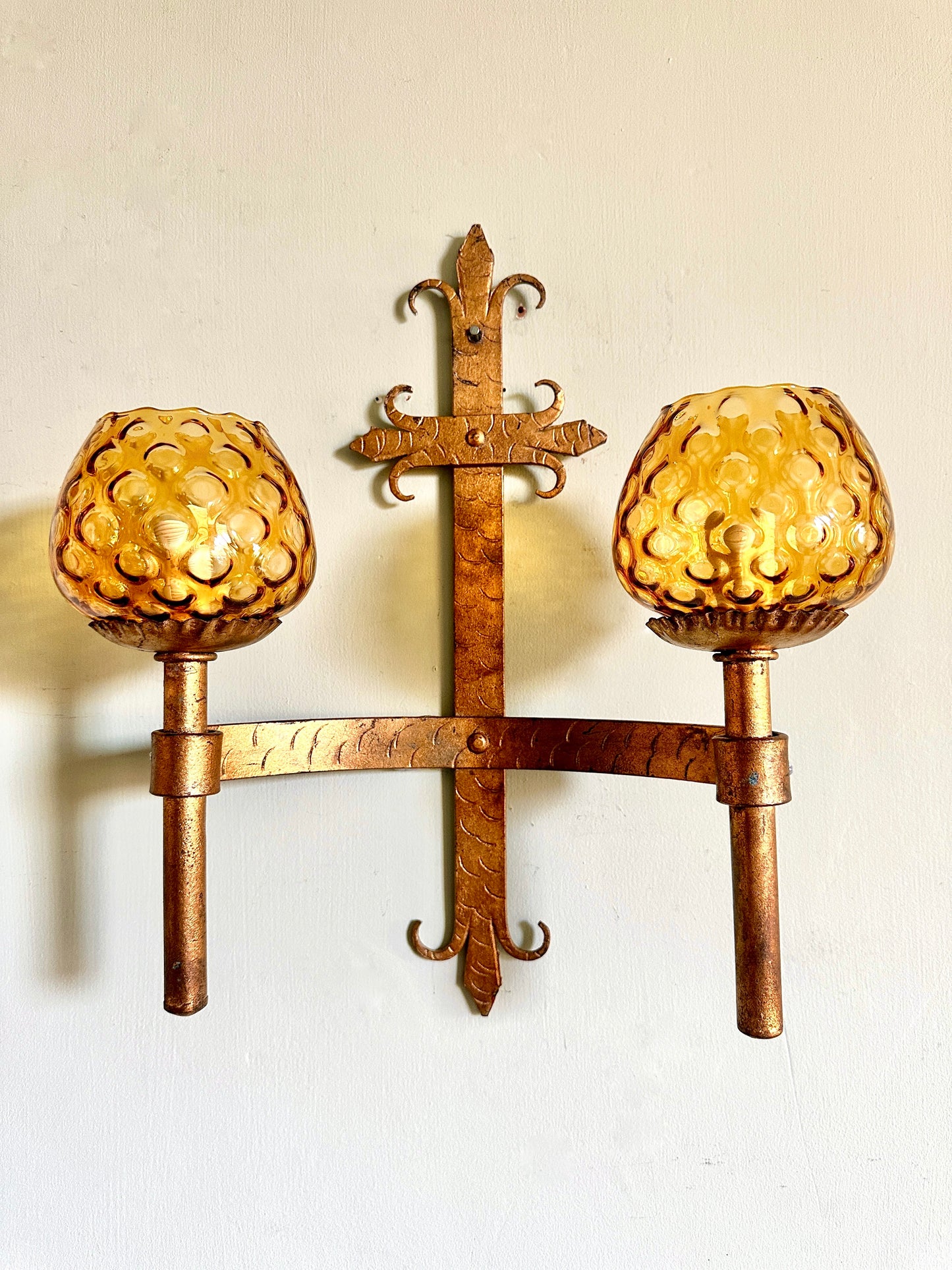 Pair Of Spanish Gothic Style Wall Lights