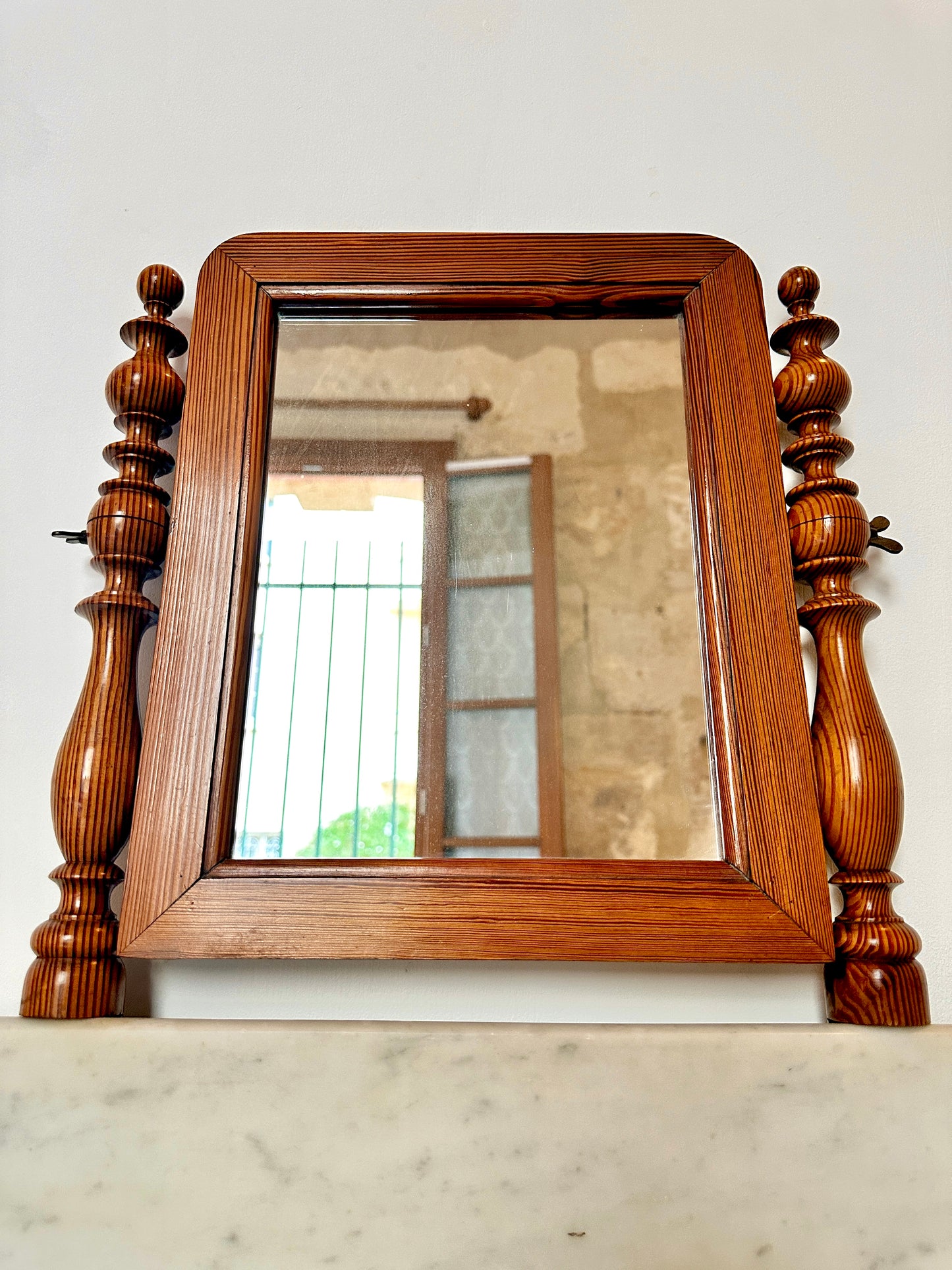 C19th French Pine & Marble Washstand