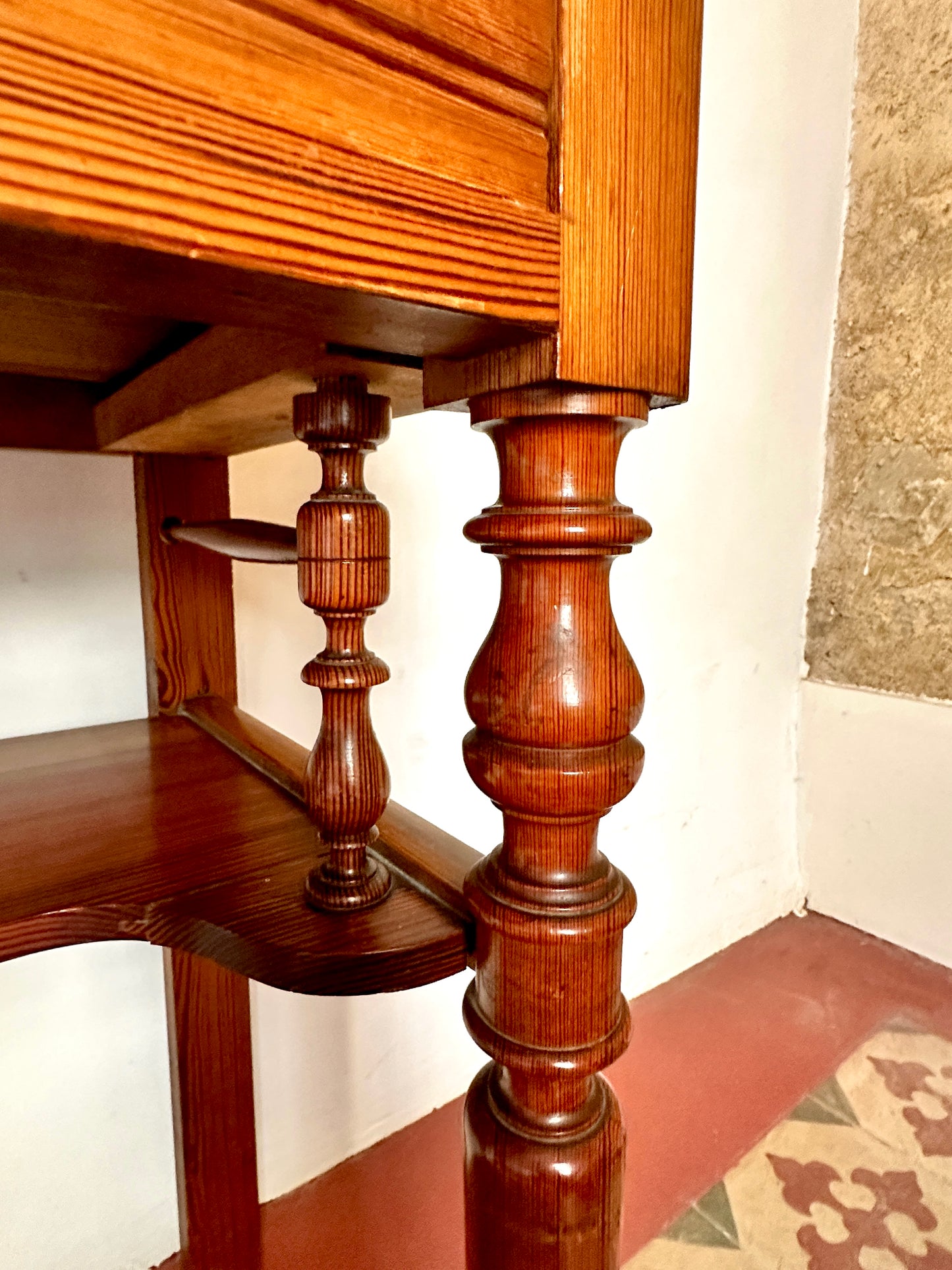 C19th French Pine & Marble Washstand