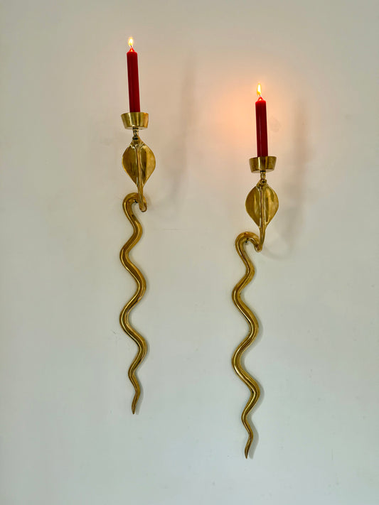 Pair of 1960s French Cobra Sconces