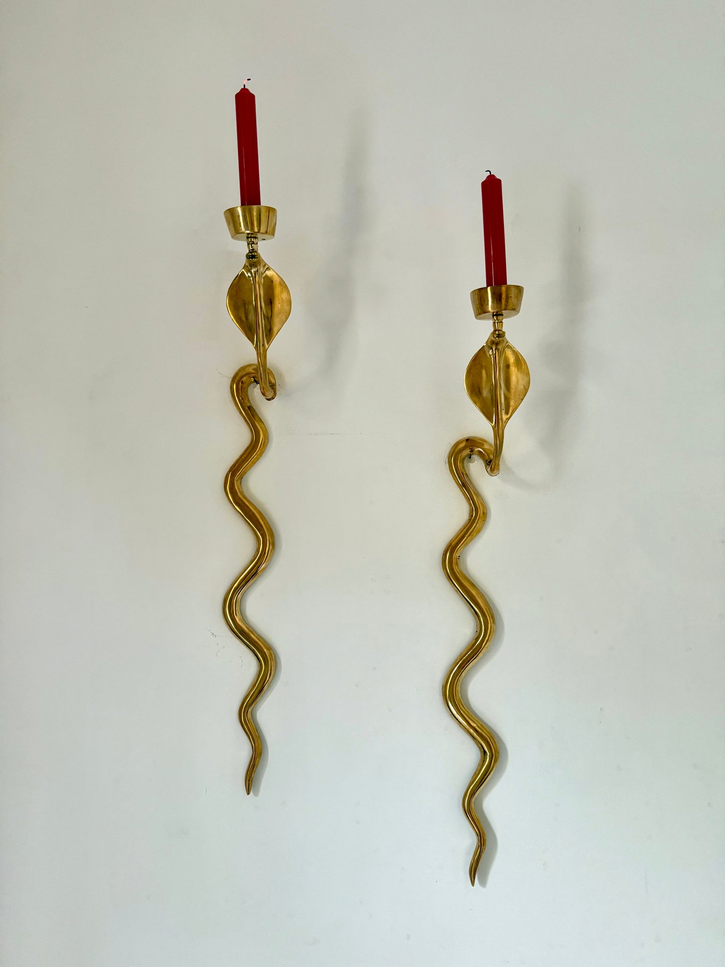 Pair of 1960s French Cobra Sconces