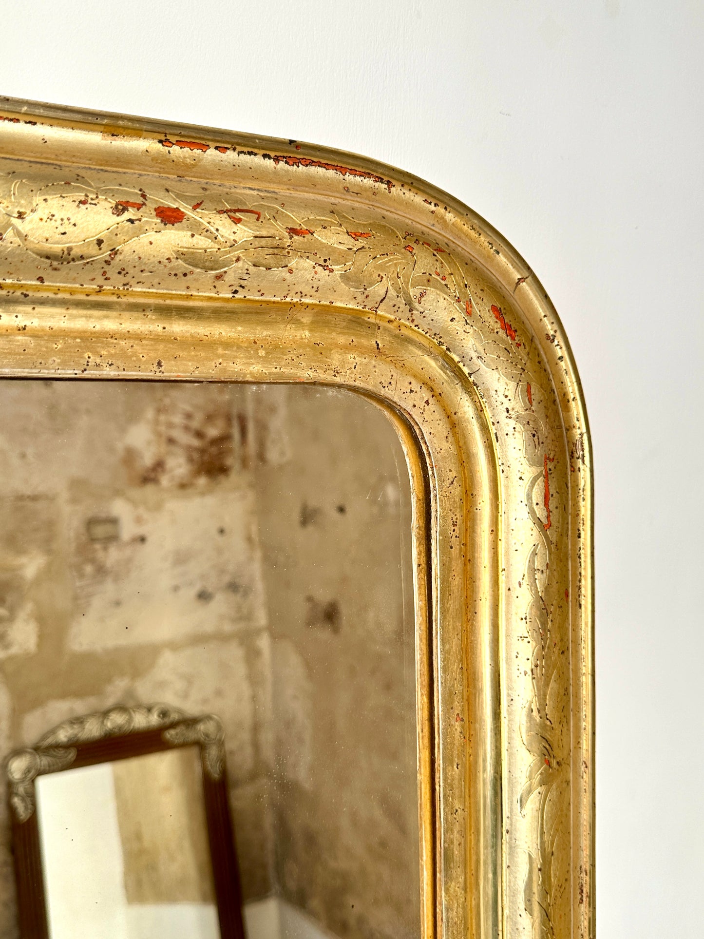 C19th Louis Philippe Gilt Archtop Mirror