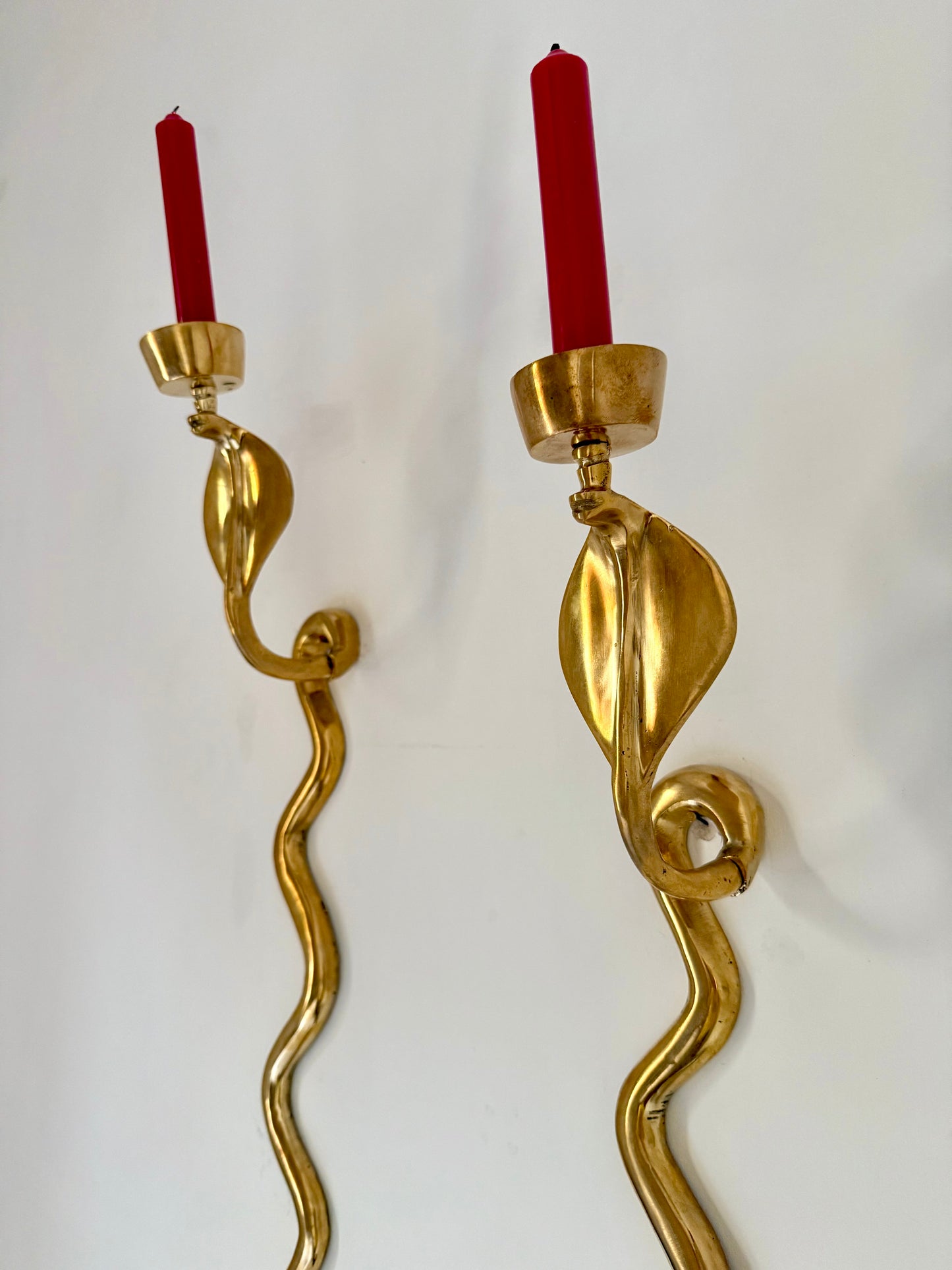 Pair of 1960s French Cobra Sconces