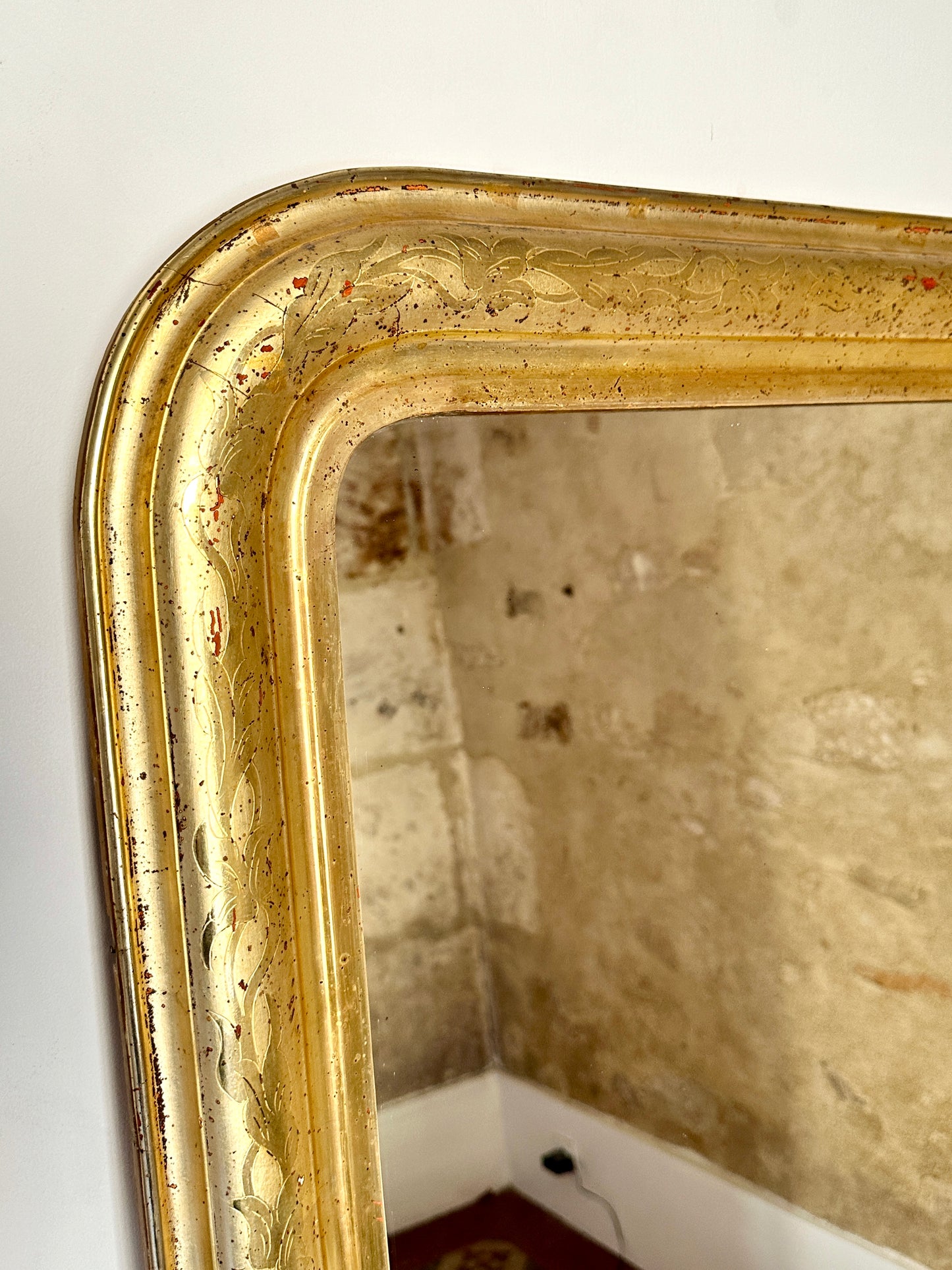 C19th Louis Philippe Gilt Archtop Mirror