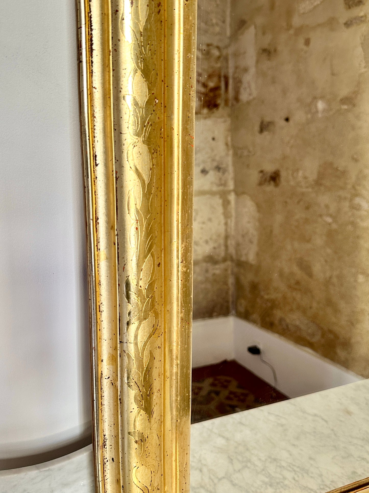 C19th Louis Philippe Gilt Archtop Mirror