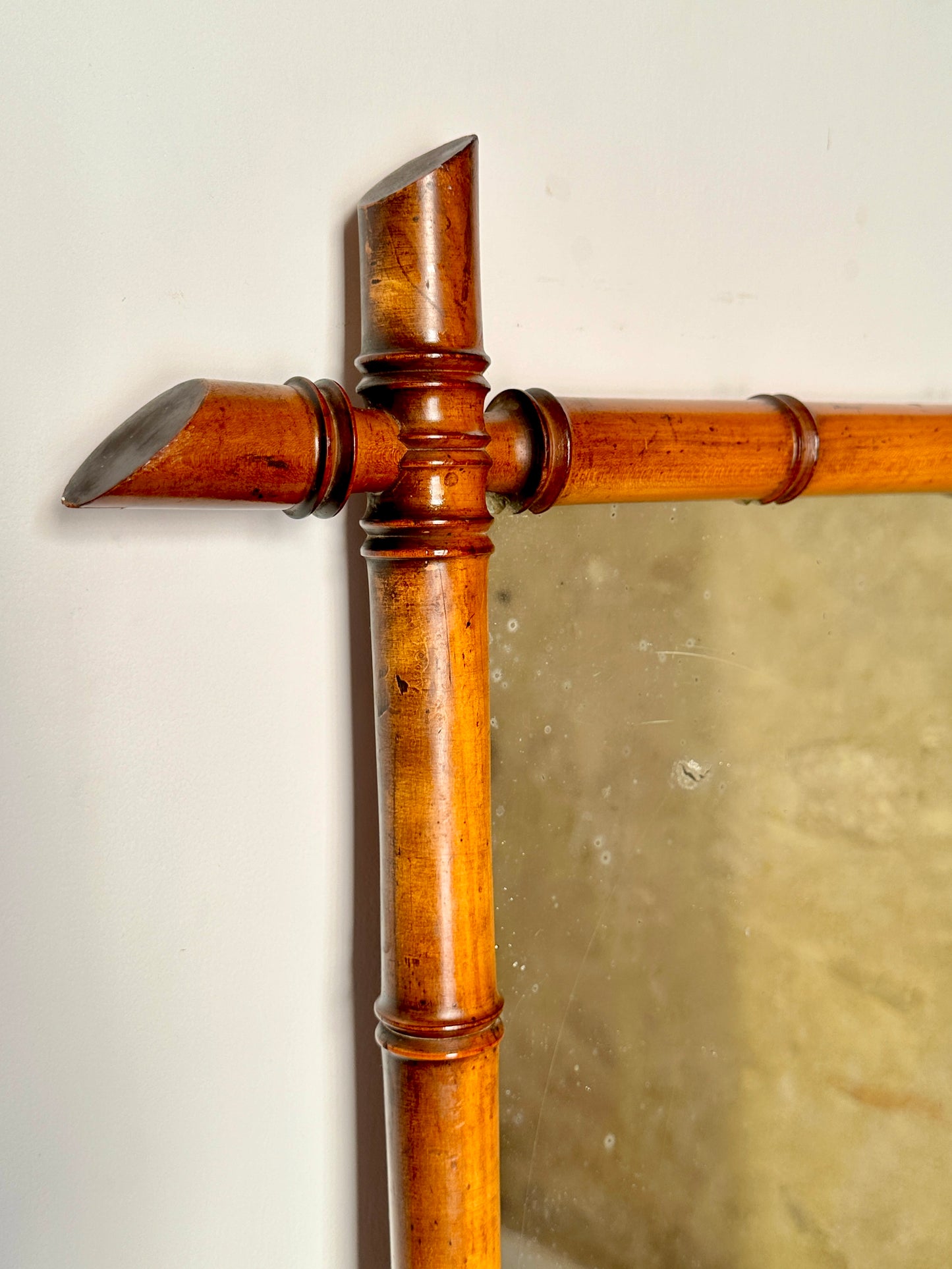 Early C20th Faux Bamboo Mirror