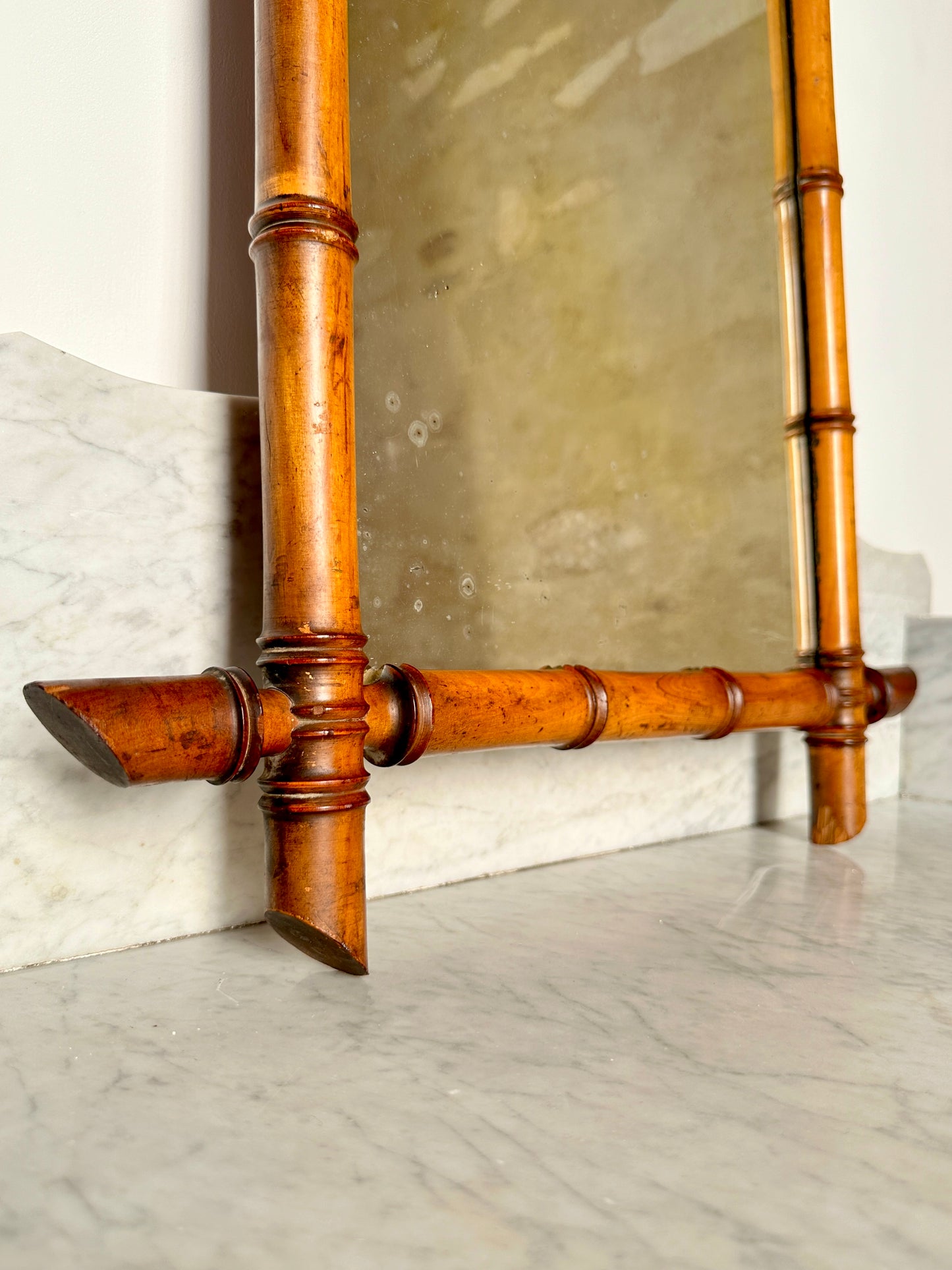 Early C20th Faux Bamboo Mirror