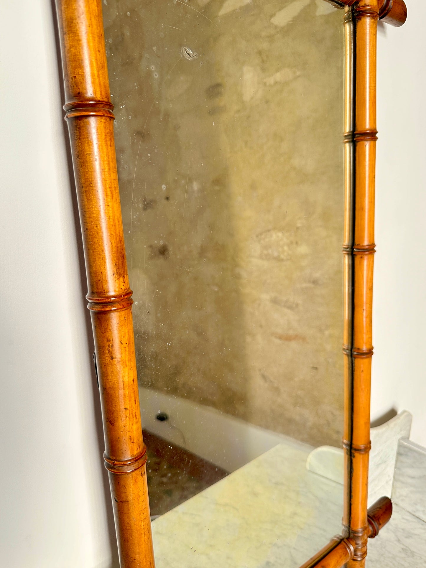 Early C20th Faux Bamboo Mirror