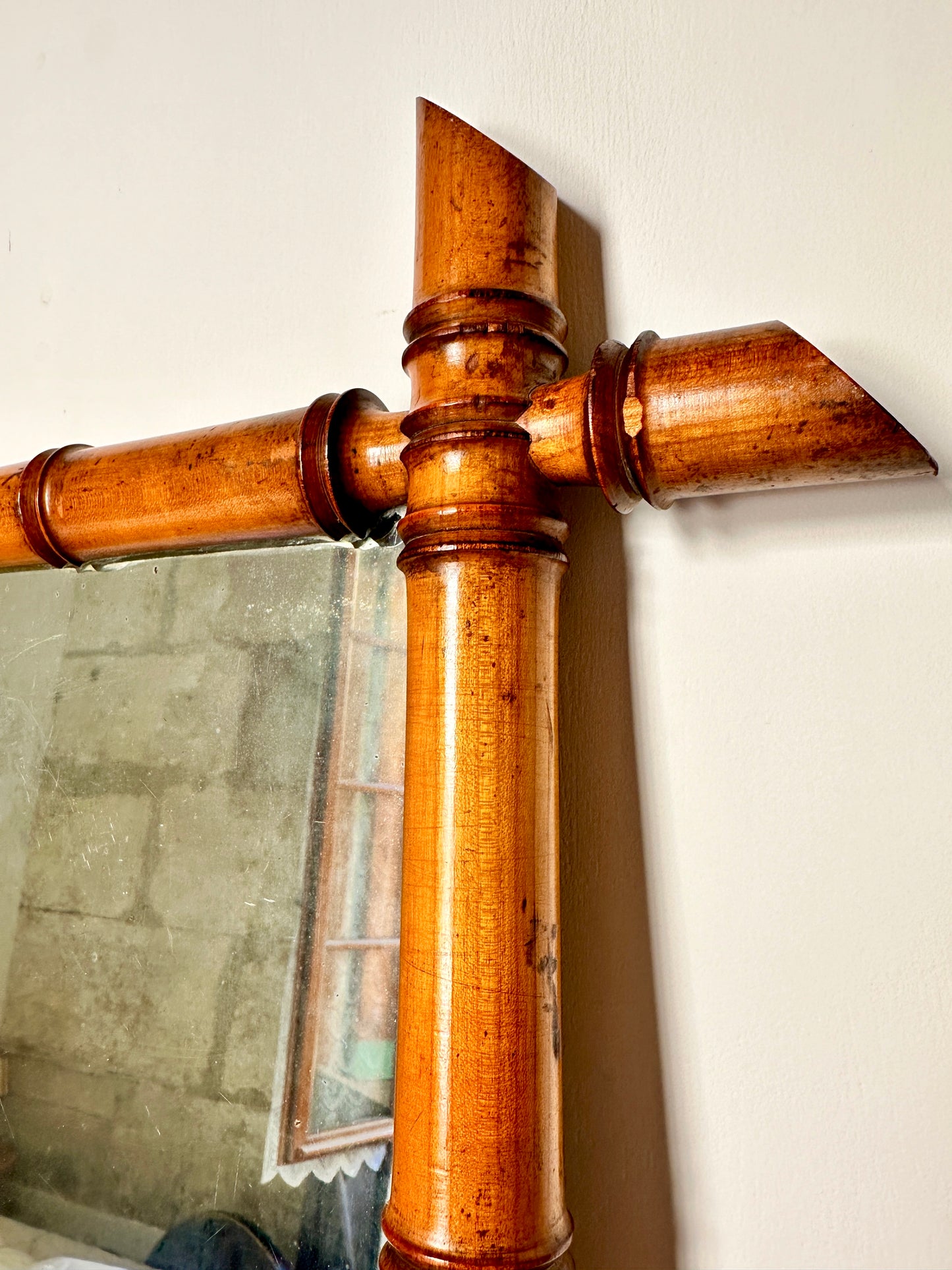 Early C20th Faux Bamboo Mirror