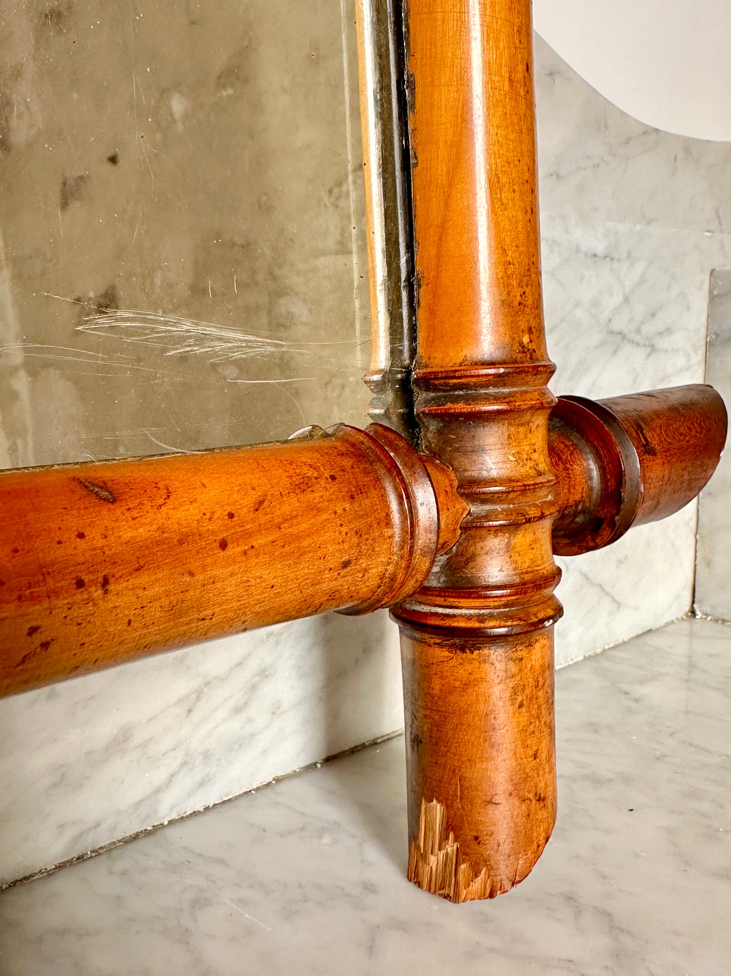 Early C20th Faux Bamboo Mirror