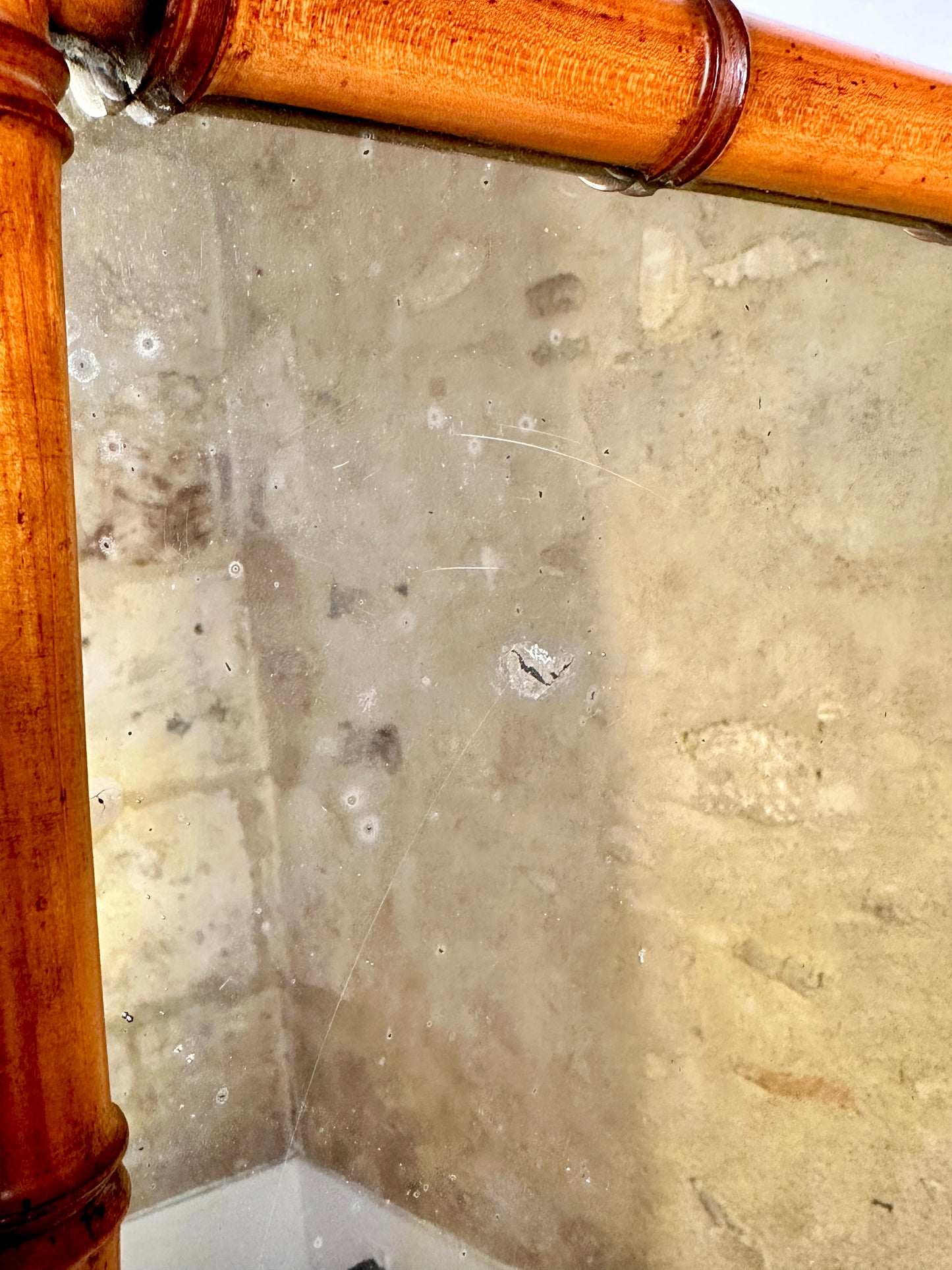 Early C20th Faux Bamboo Mirror