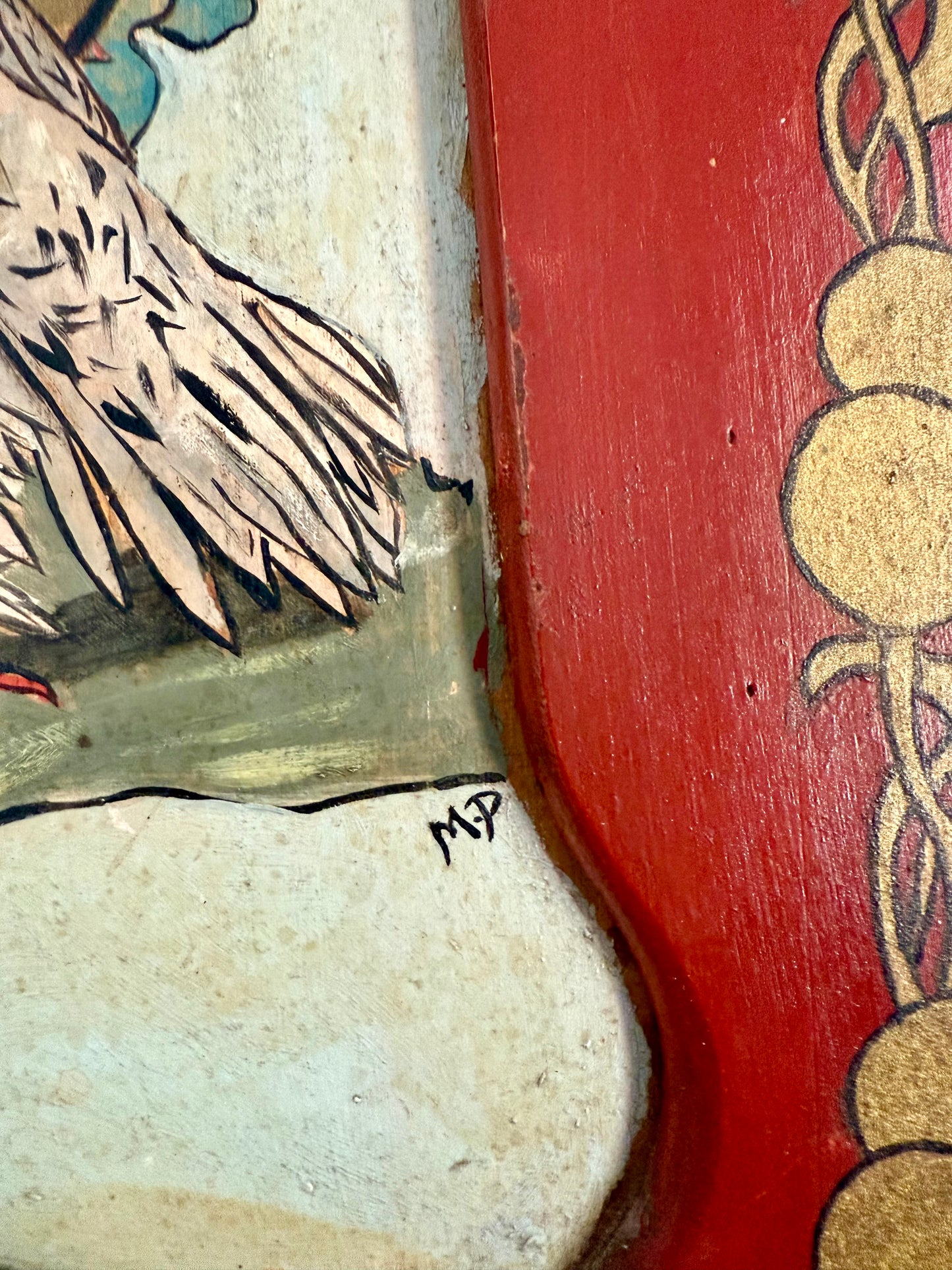 Late C19th French Folk Art Wall Cabinet