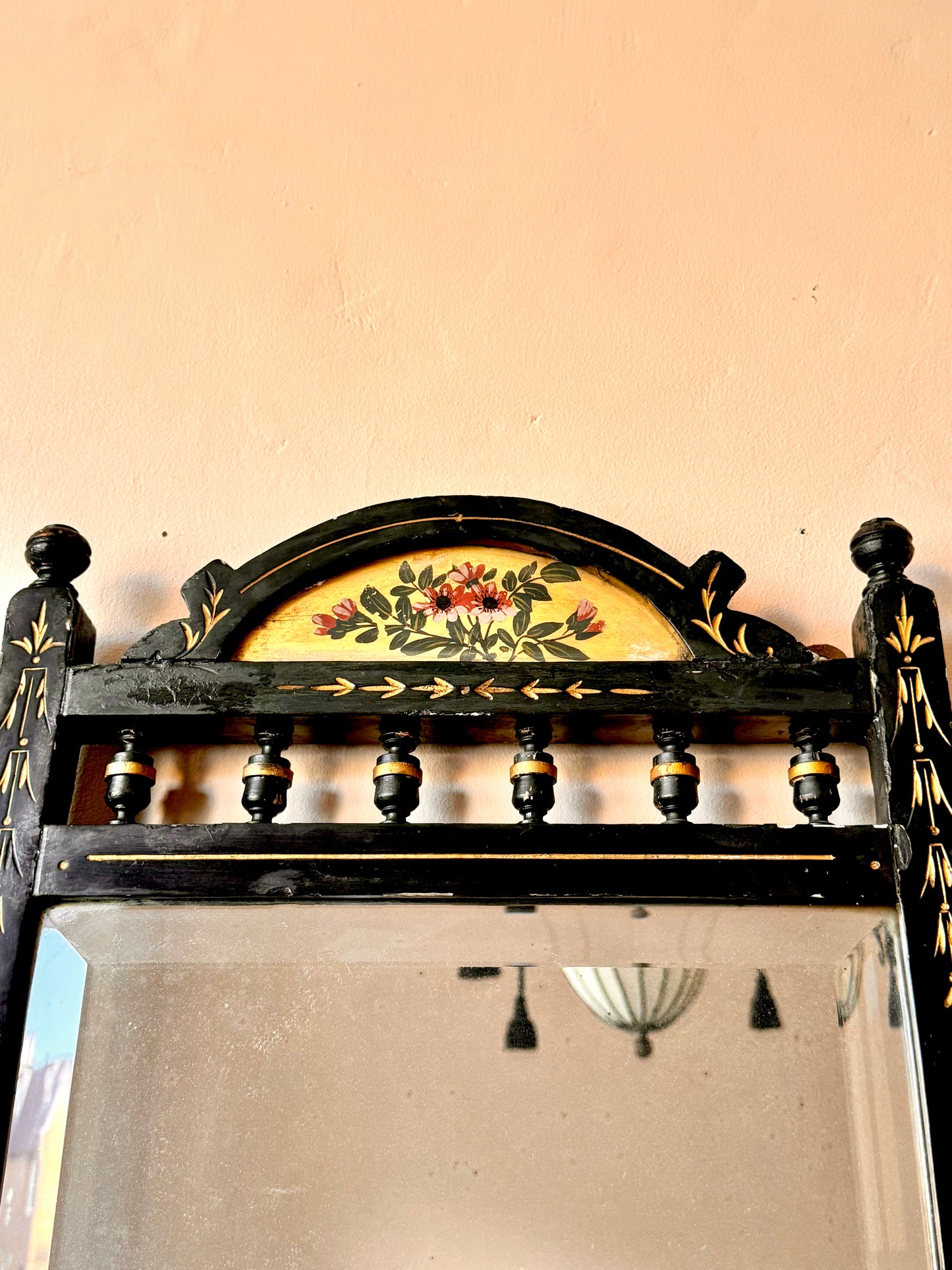 C19th Aesthetic Movement Lacquered Mirror