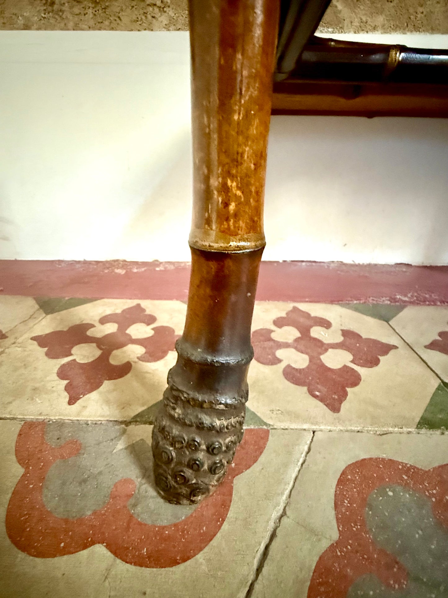 C19th French Bamboo & Marble Washstand