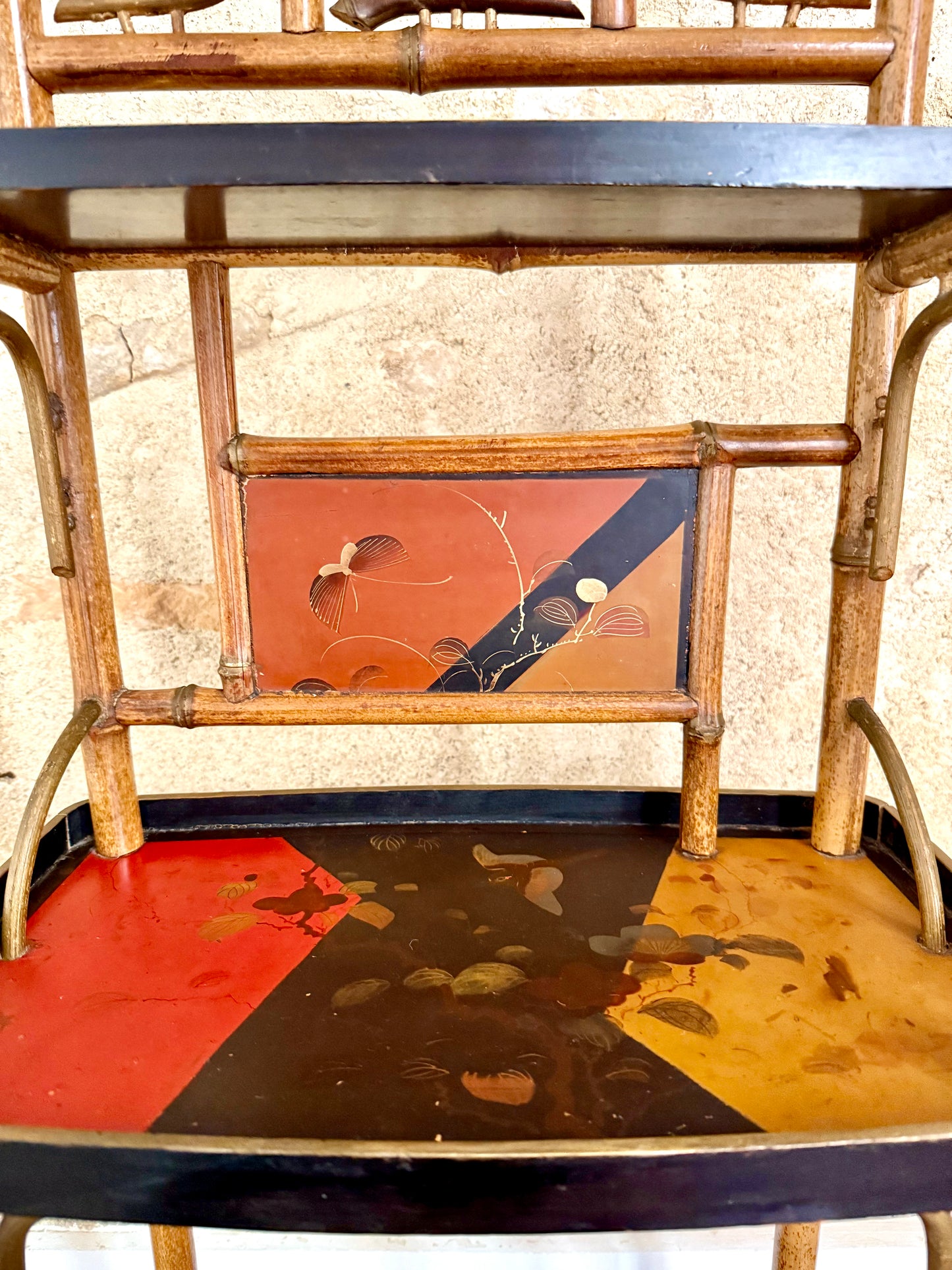 Aesthetic Movement Japanned Standing Shelf