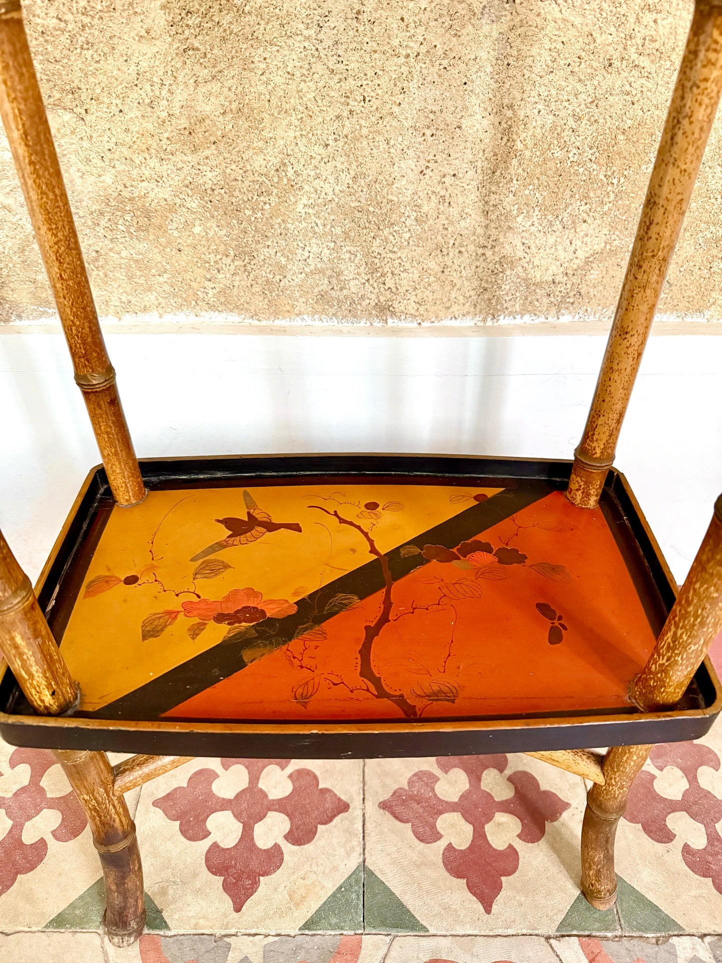 Aesthetic Movement Japanned Standing Shelf