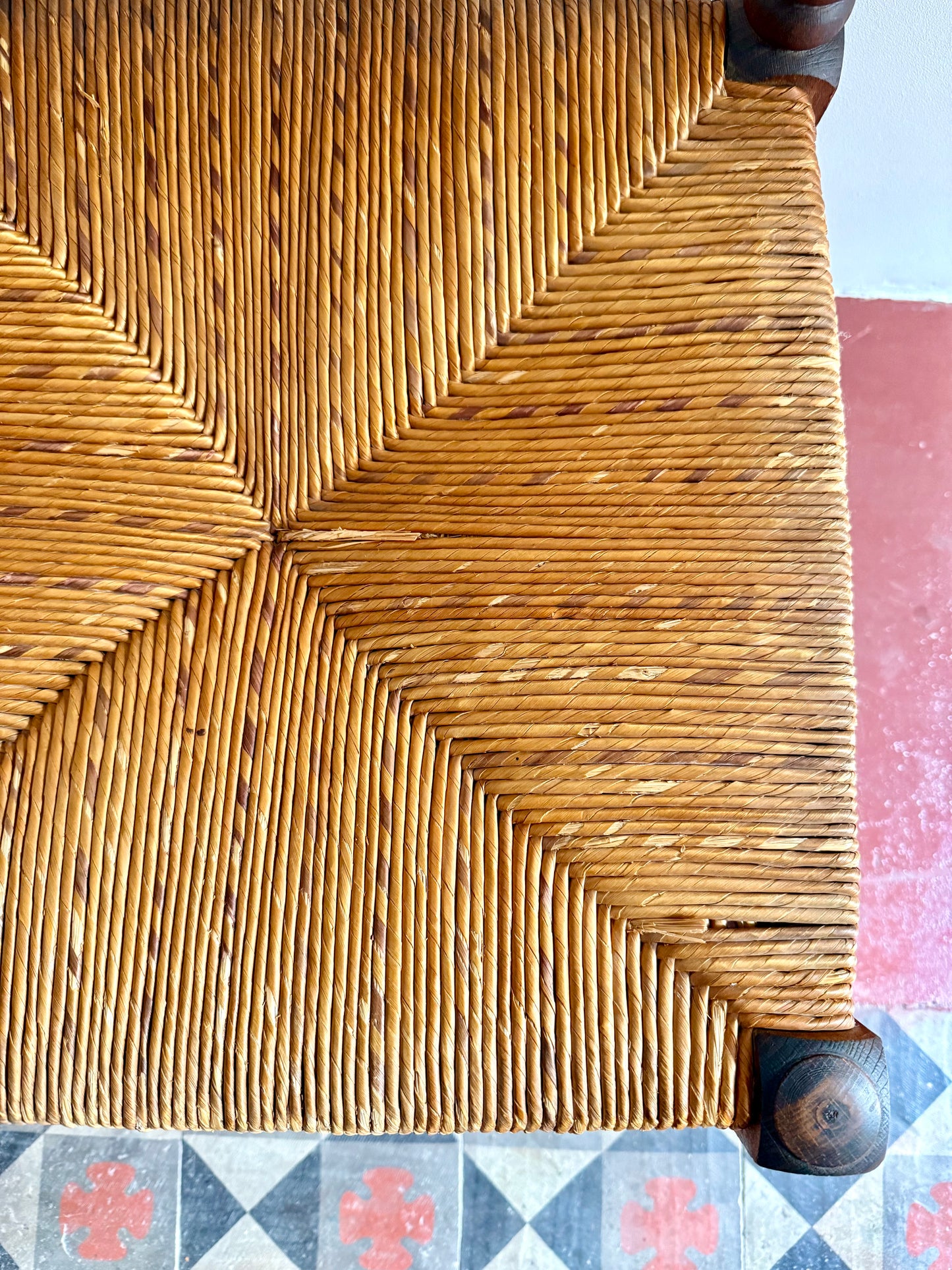 Pair Of Early C20th French bobbin corner chairs