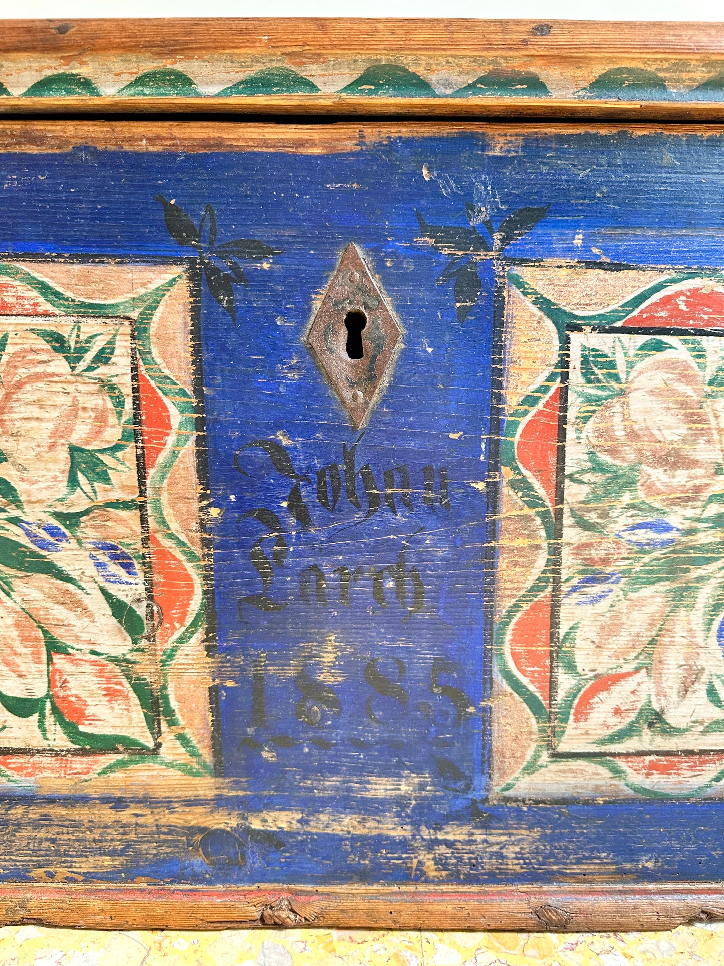 C19th Swedish Folk Art Wedding Chest