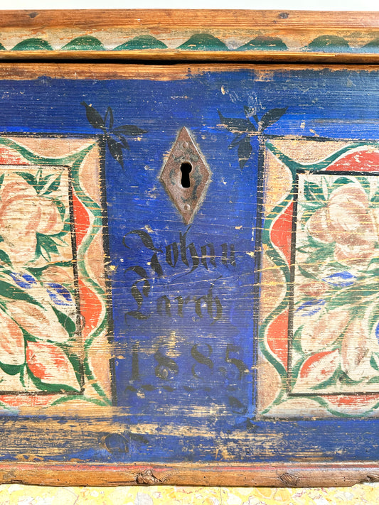 C19th Swedish Folk Art Wedding Chest