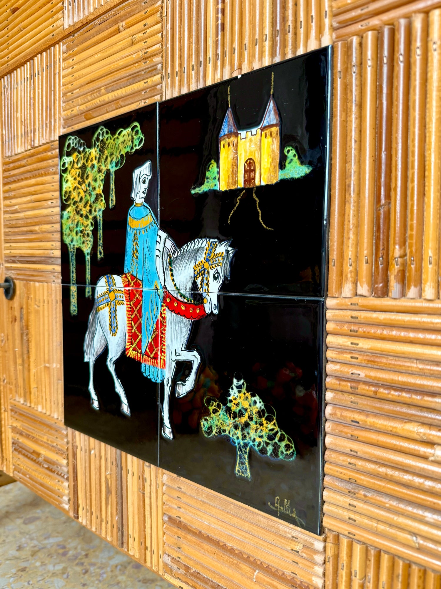 1950s Audoux Et Minet Pencil Reed Sideboard – Saint Loup Decorative