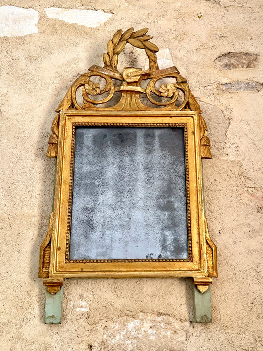 C18th French Giltwood Marriage Mirror
