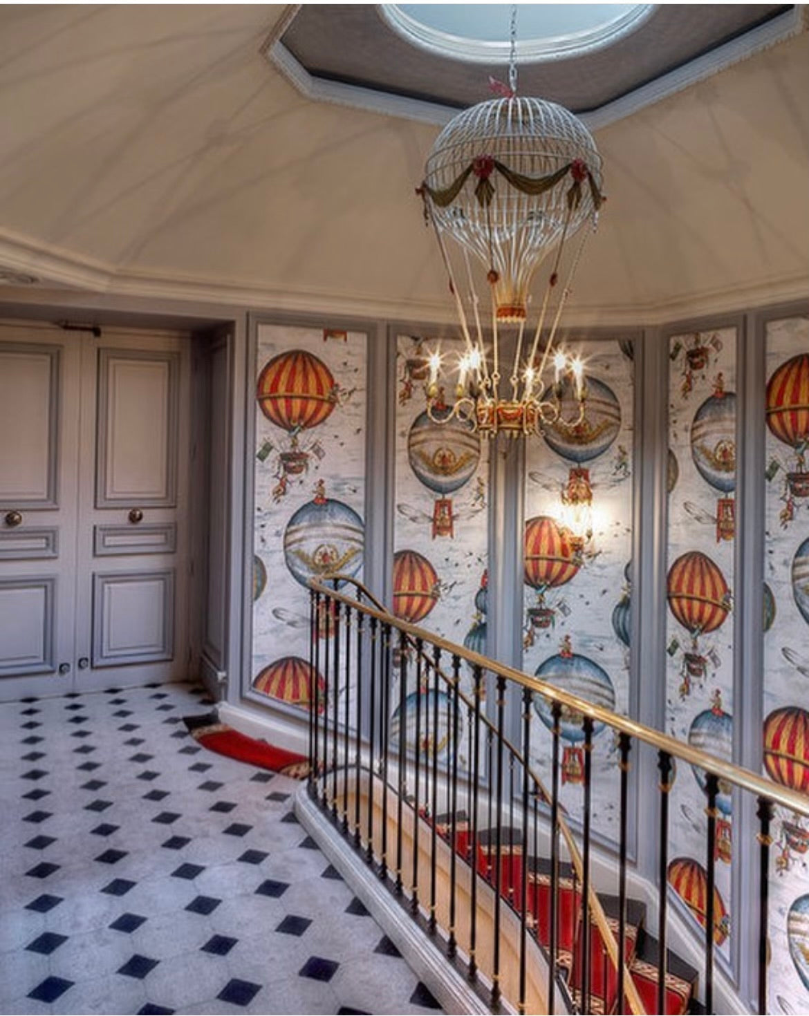 1960s Montgolfier Toleware Chandelier (Two Available)