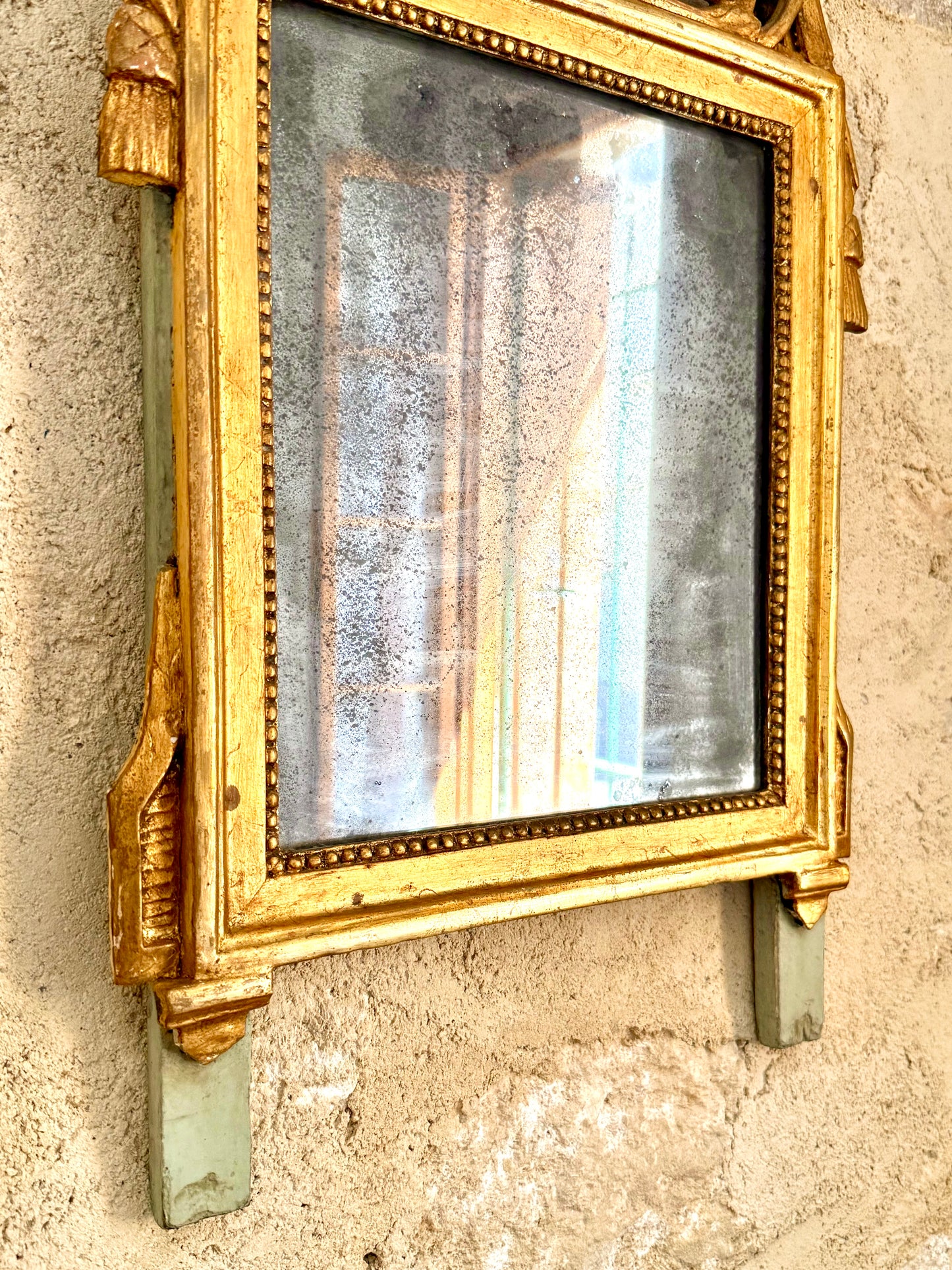 C18th French Giltwood Marriage Mirror