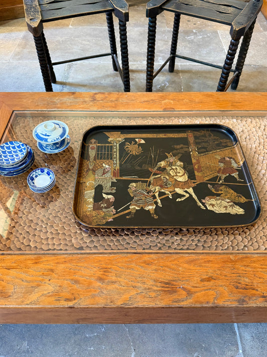 C19th French Lacquered Japonisme Serving Tray
