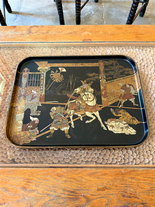 C19th French Lacquered Japonisme Serving Tray