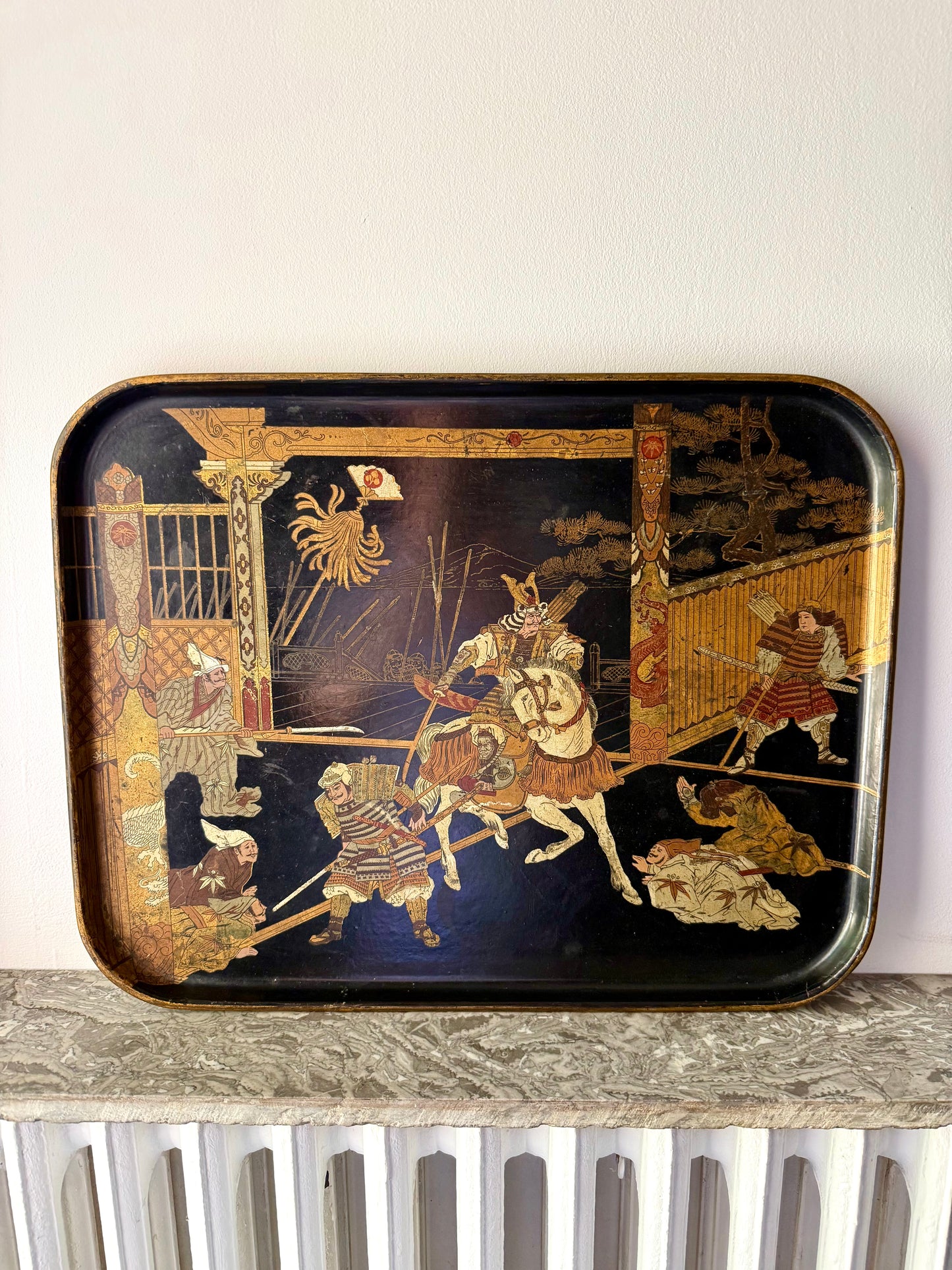 C19th French Lacquered Japonisme Serving Tray