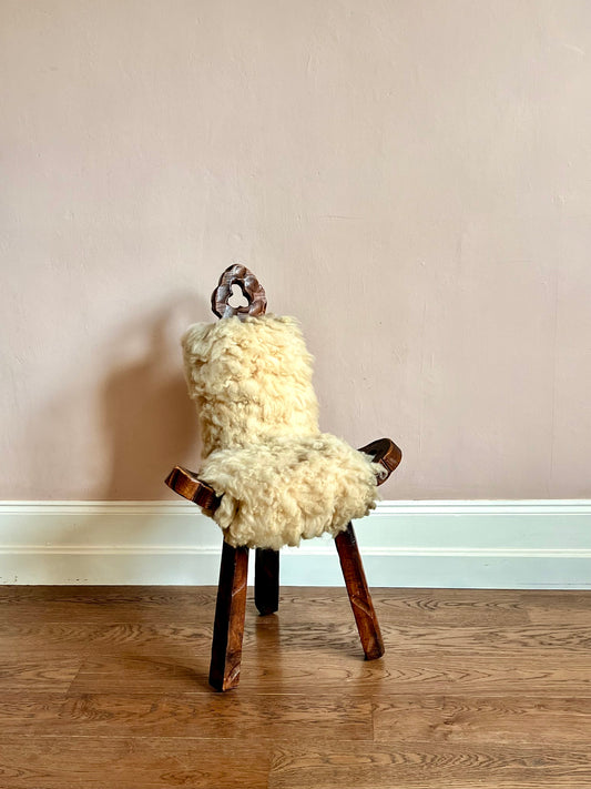 1950s Spanish Brutalist Tripod Chair