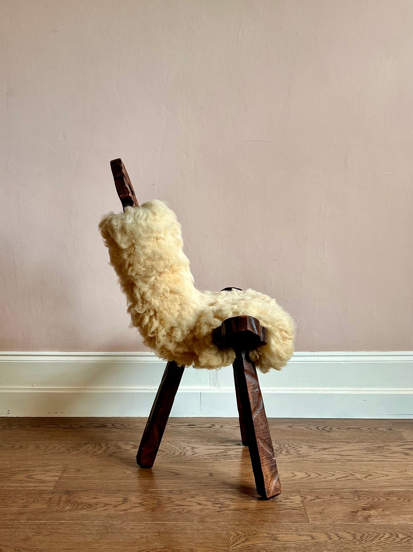 1950s Spanish Brutalist Tripod Chair