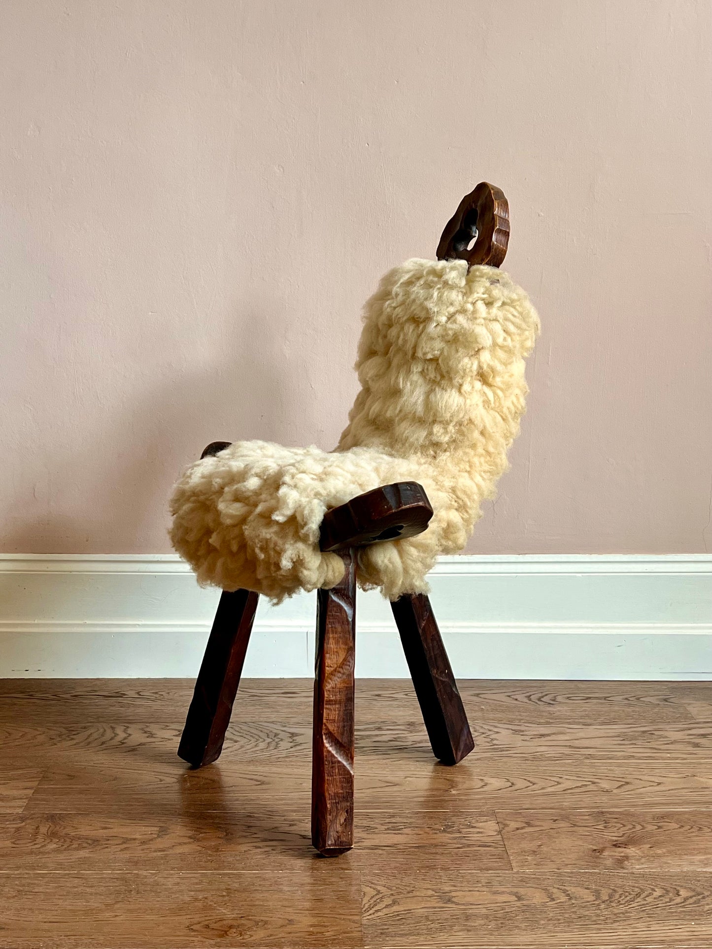 1950s Spanish Brutalist Tripod Chair