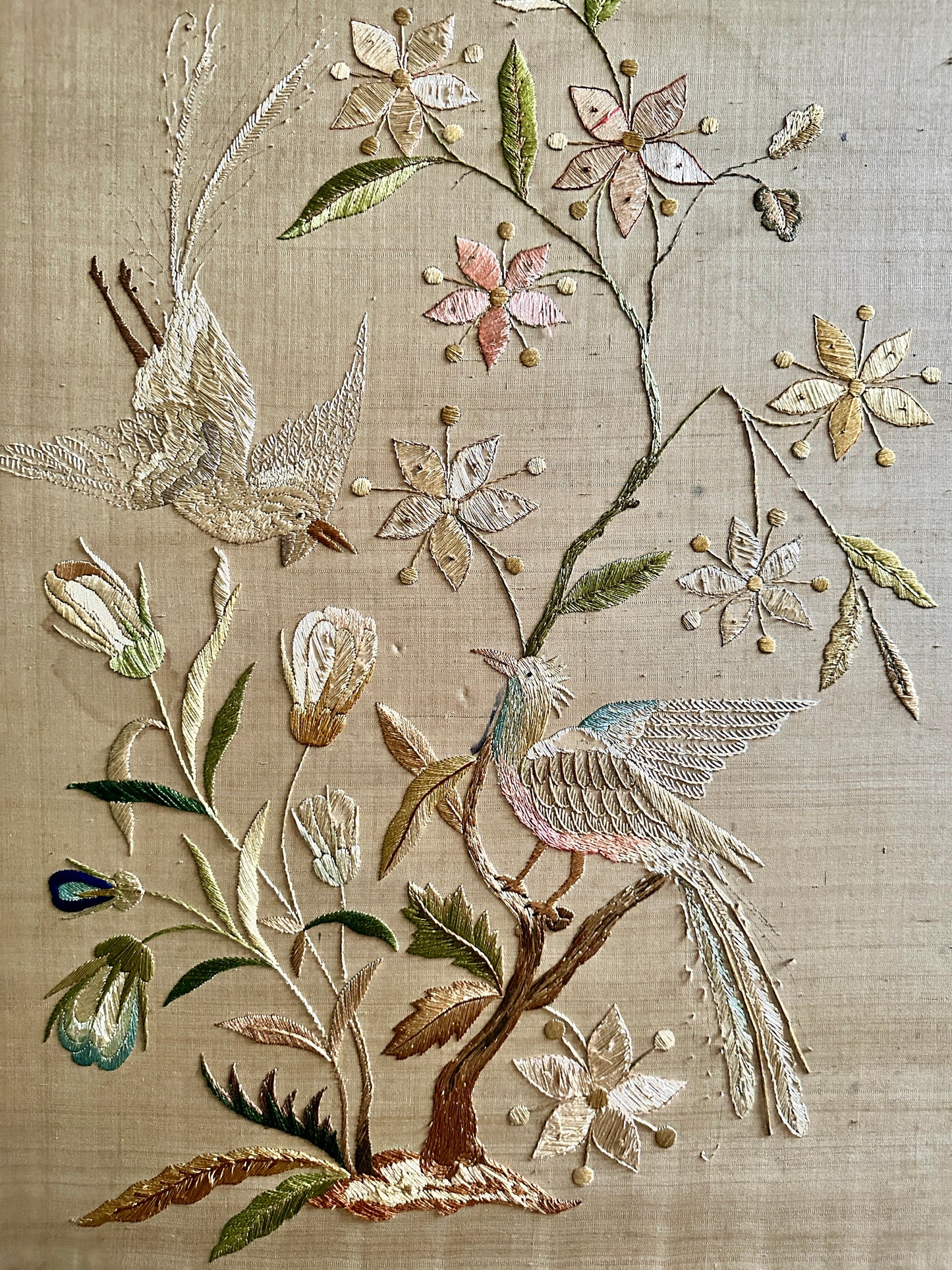 Napoleon III Gilt Wood & Silk Fire Screen