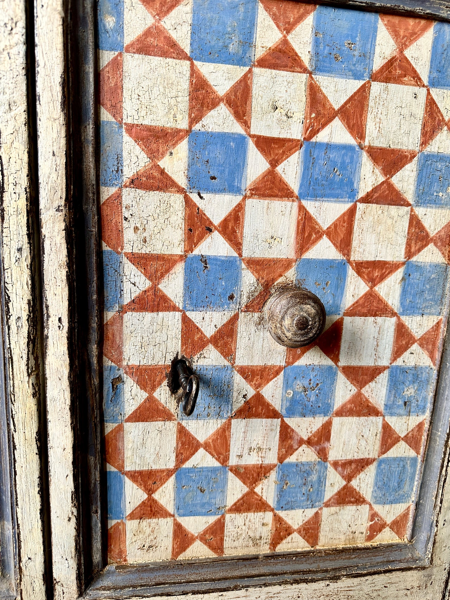 Early C19th Italian Painted Pine Credenza Sideboard