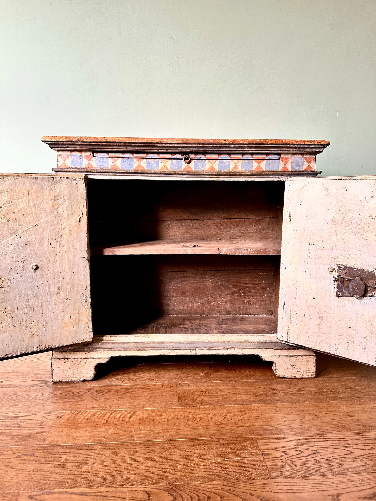 Early C19th Italian Painted Pine Credenza Sideboard