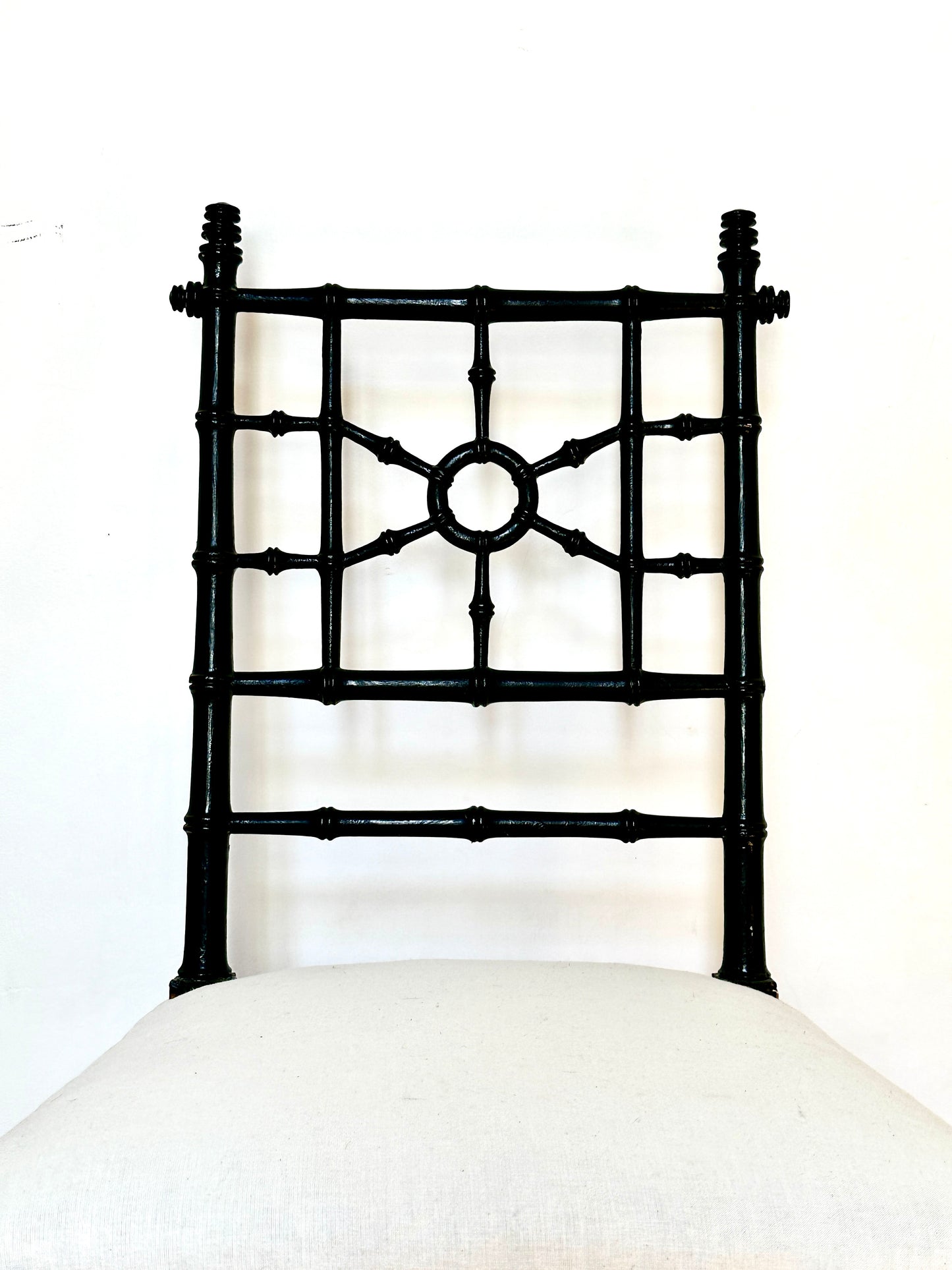 Set Of Lightly Lacquered Napoleon III Faux Bamboo Chairs