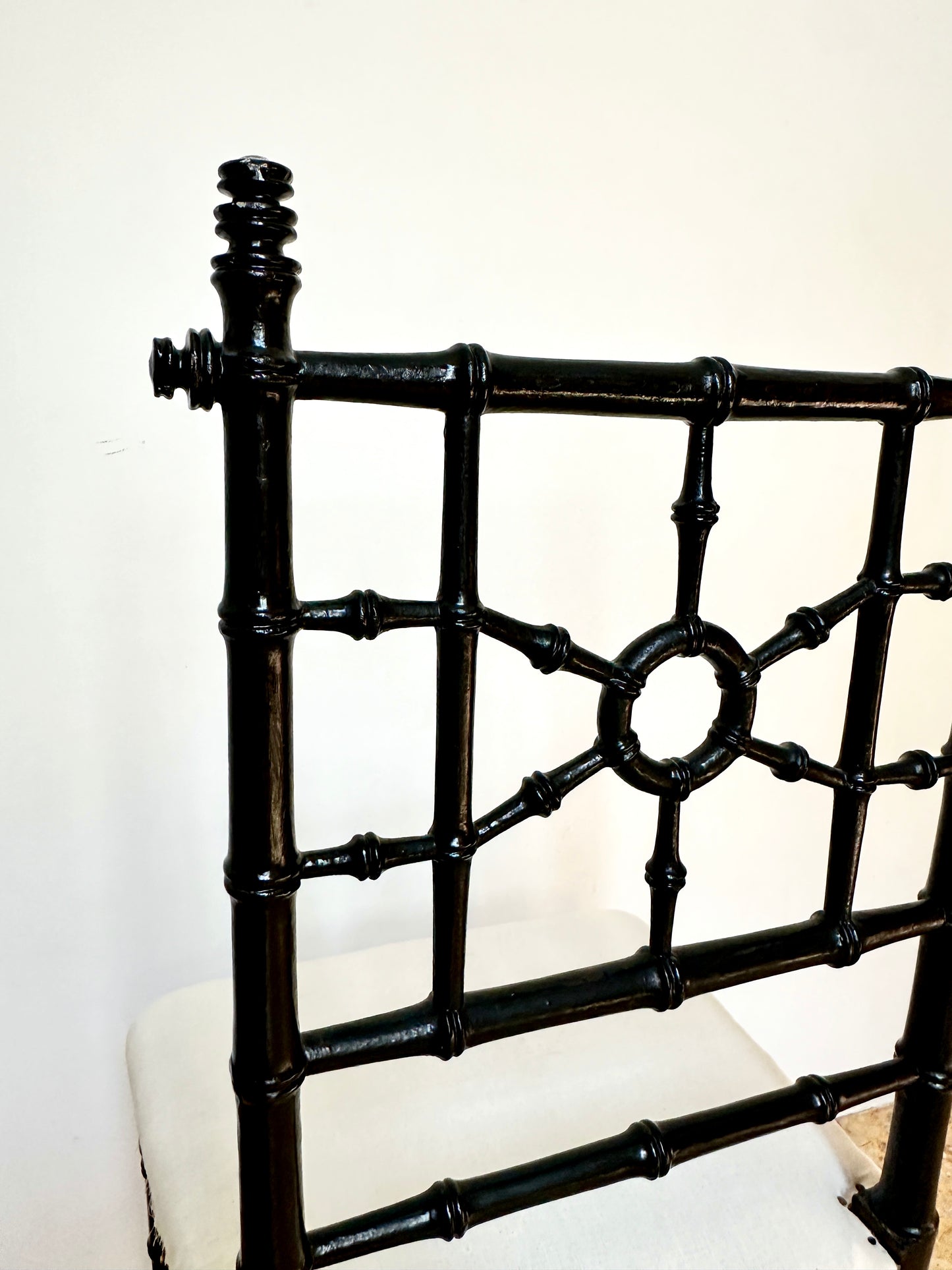 Set Of Lightly Lacquered Napoleon III Faux Bamboo Chairs