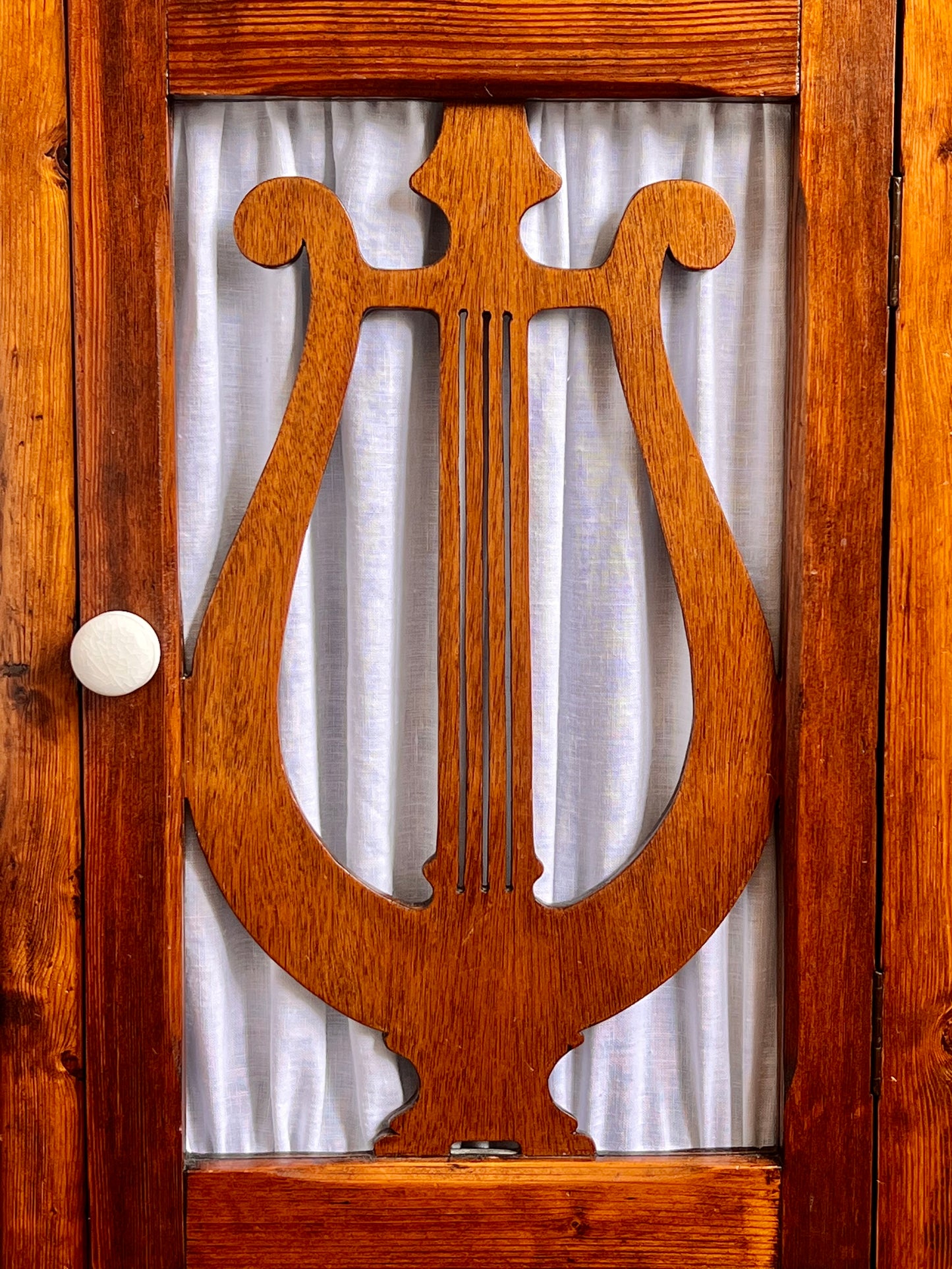 1950s French Lyre Side Table