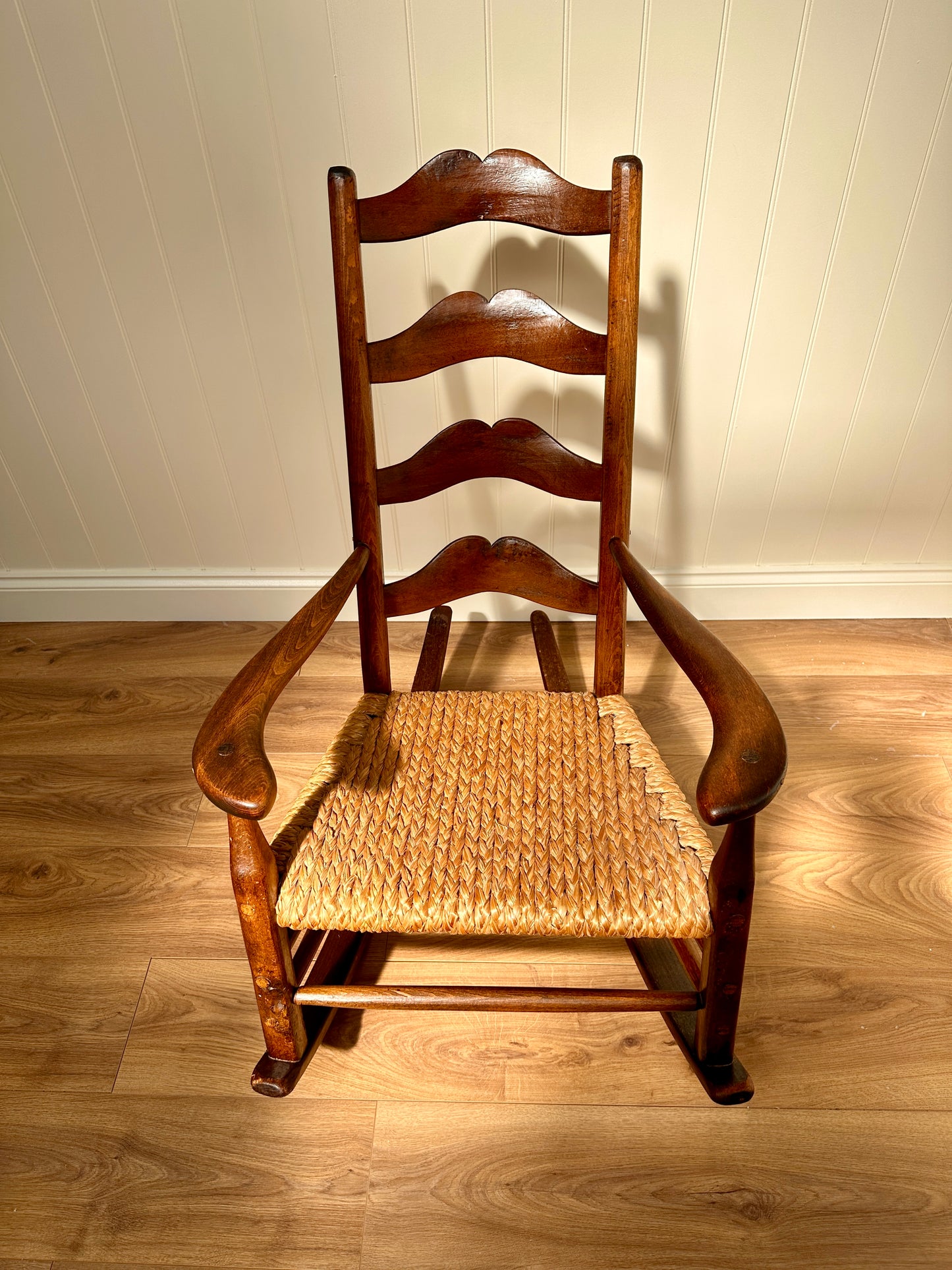 C19th Provençal Rush Seat Rocking Chair