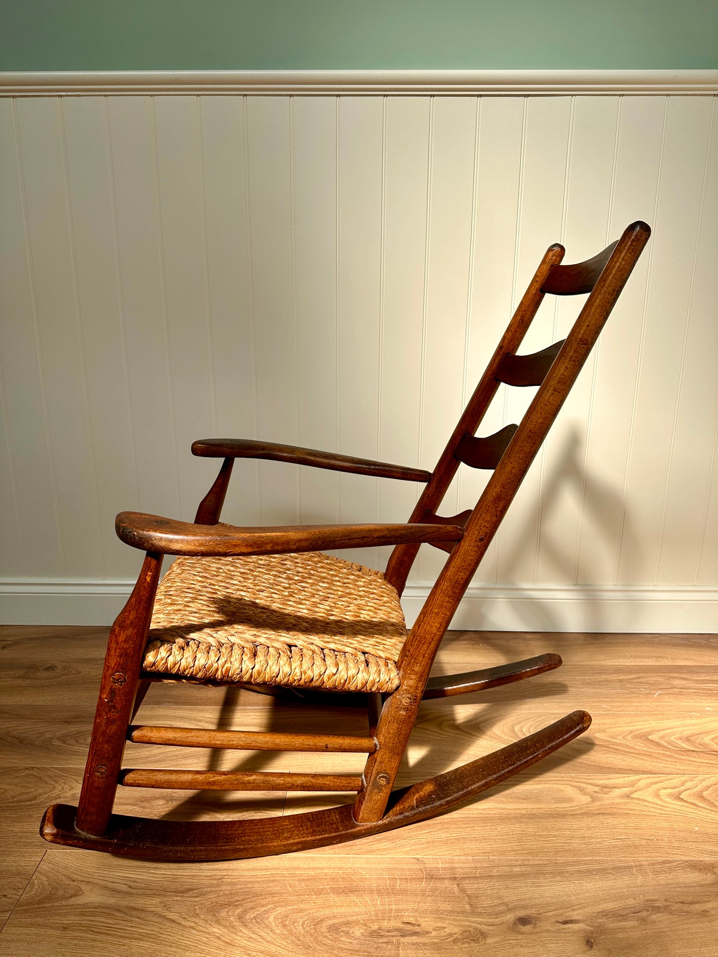 C19th Provençal Rush Seat Rocking Chair