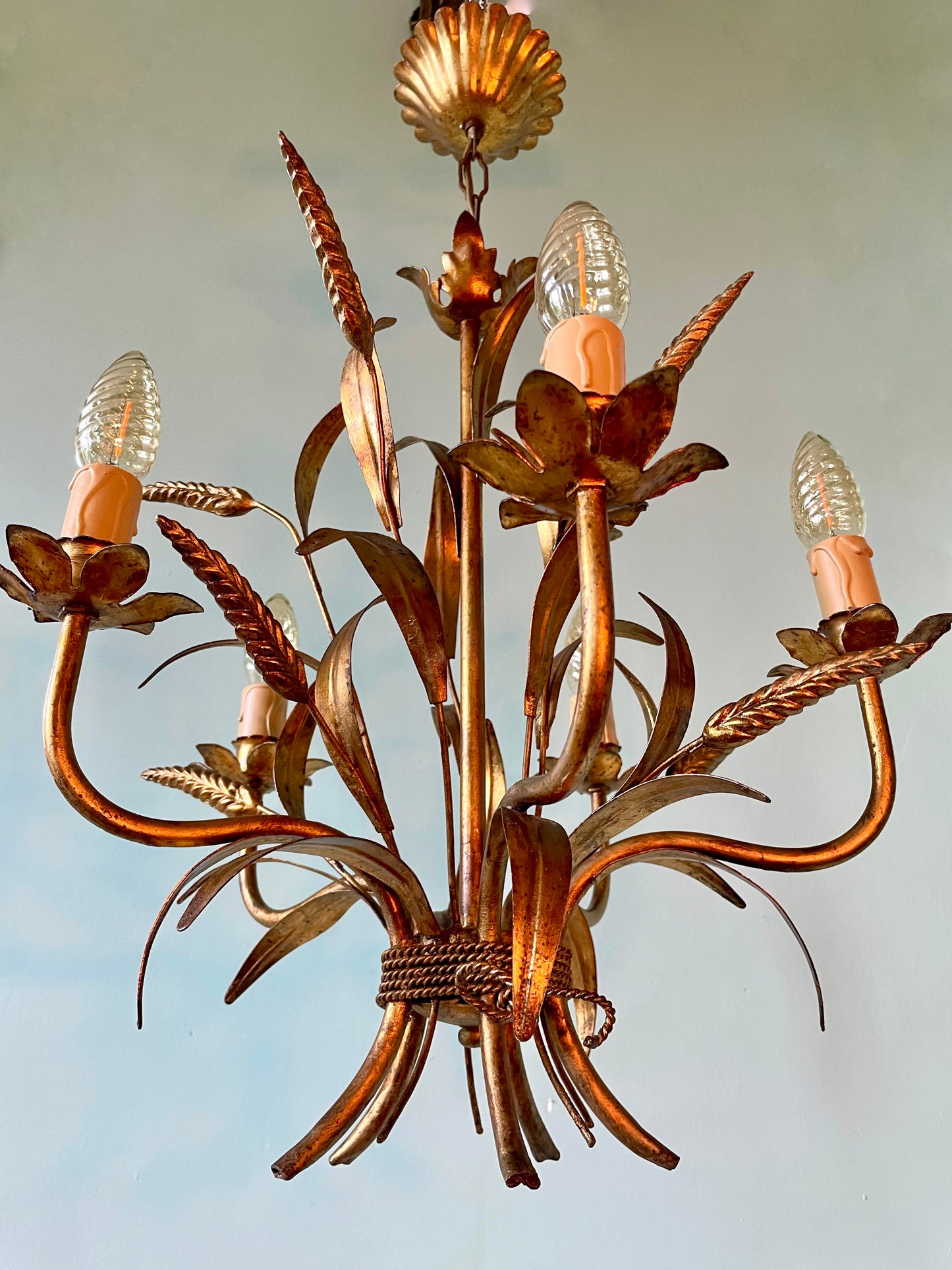 1960s Hans Kögl Wheatsheaf Chandelier