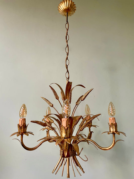 1960s Hans Kögl wheatsheaf chandelier